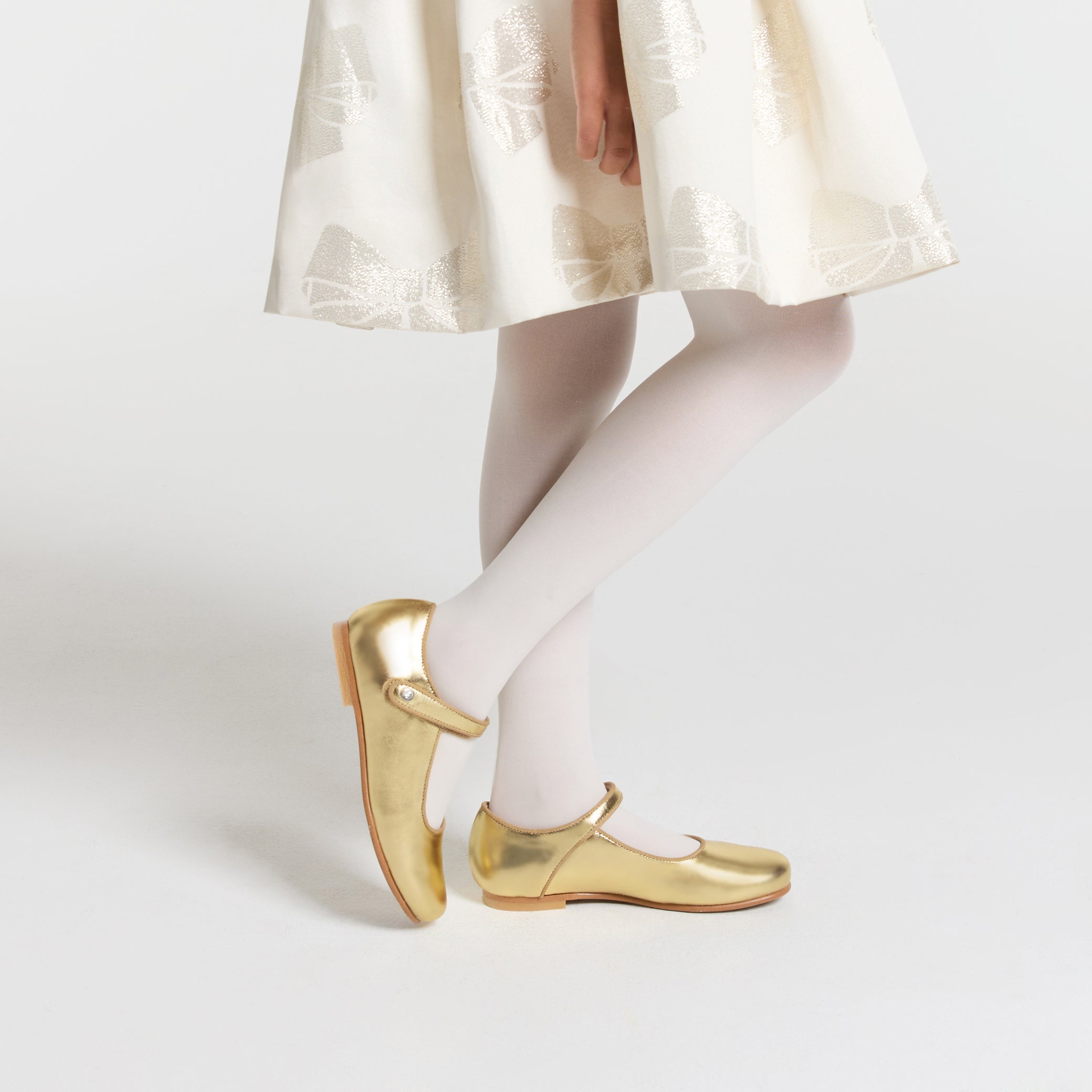 Girl Mary Jane Gold Shoes