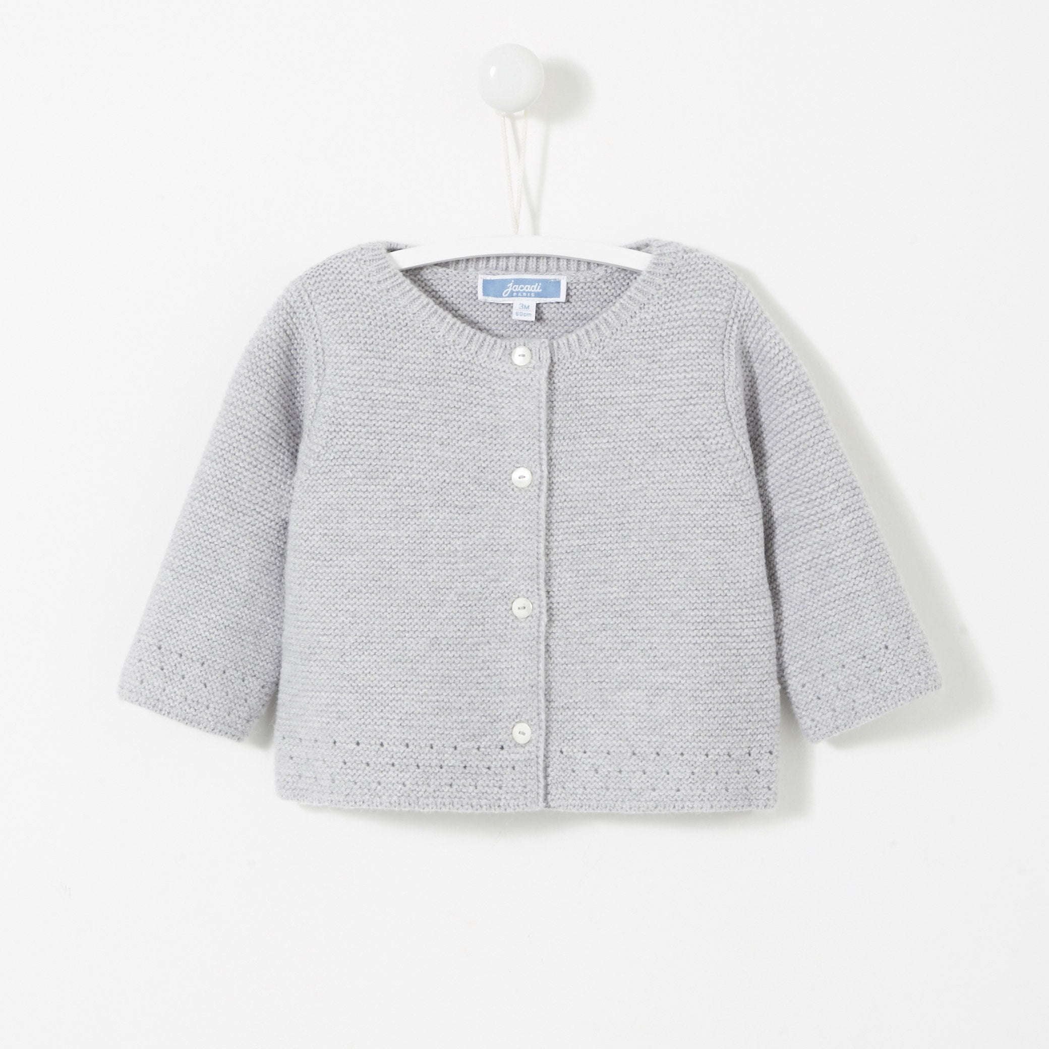Baby garter stitch cardigan