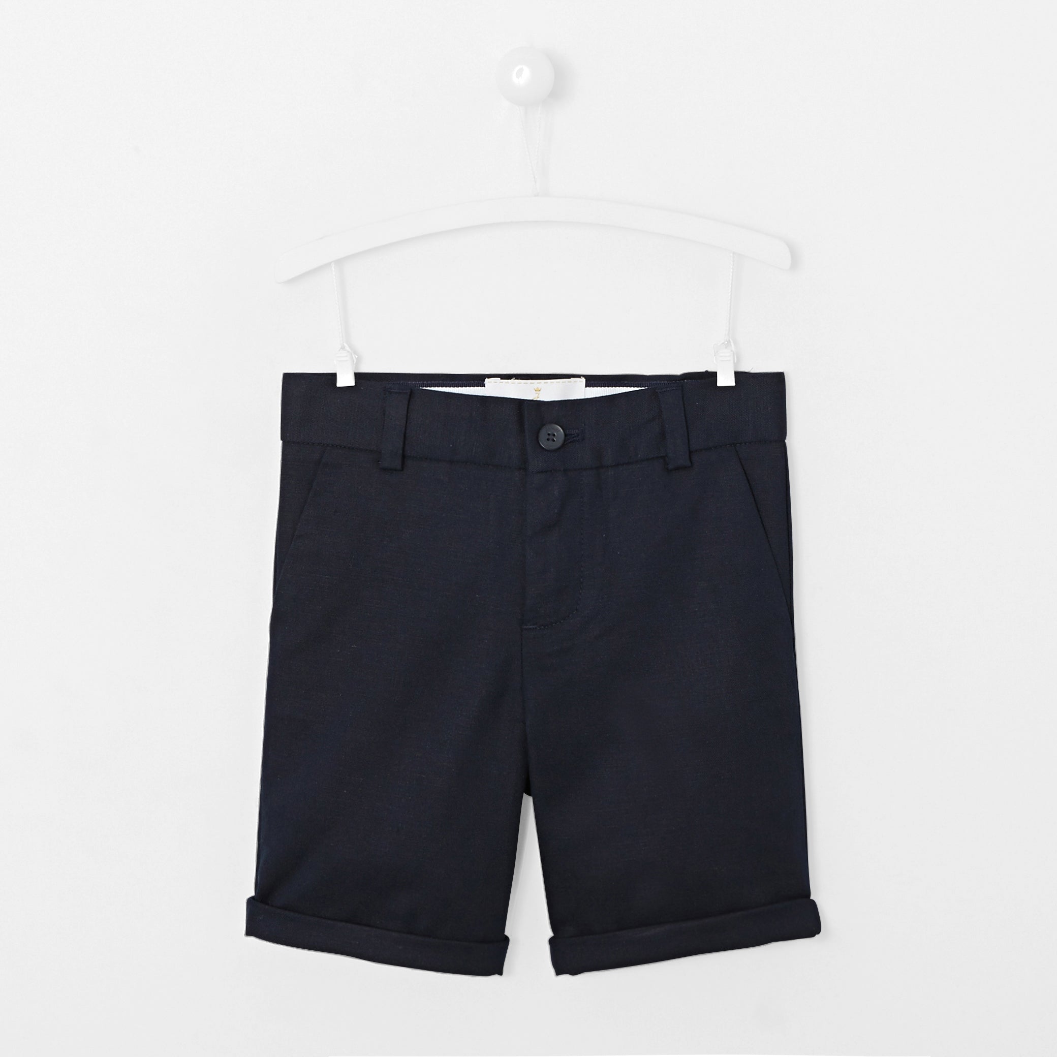 Boy cotton and linen Bermuda shorts