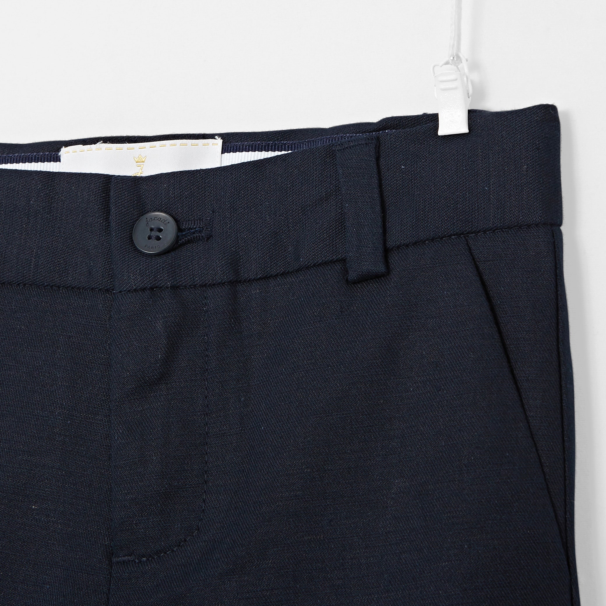 Boy cotton and linen Bermuda shorts