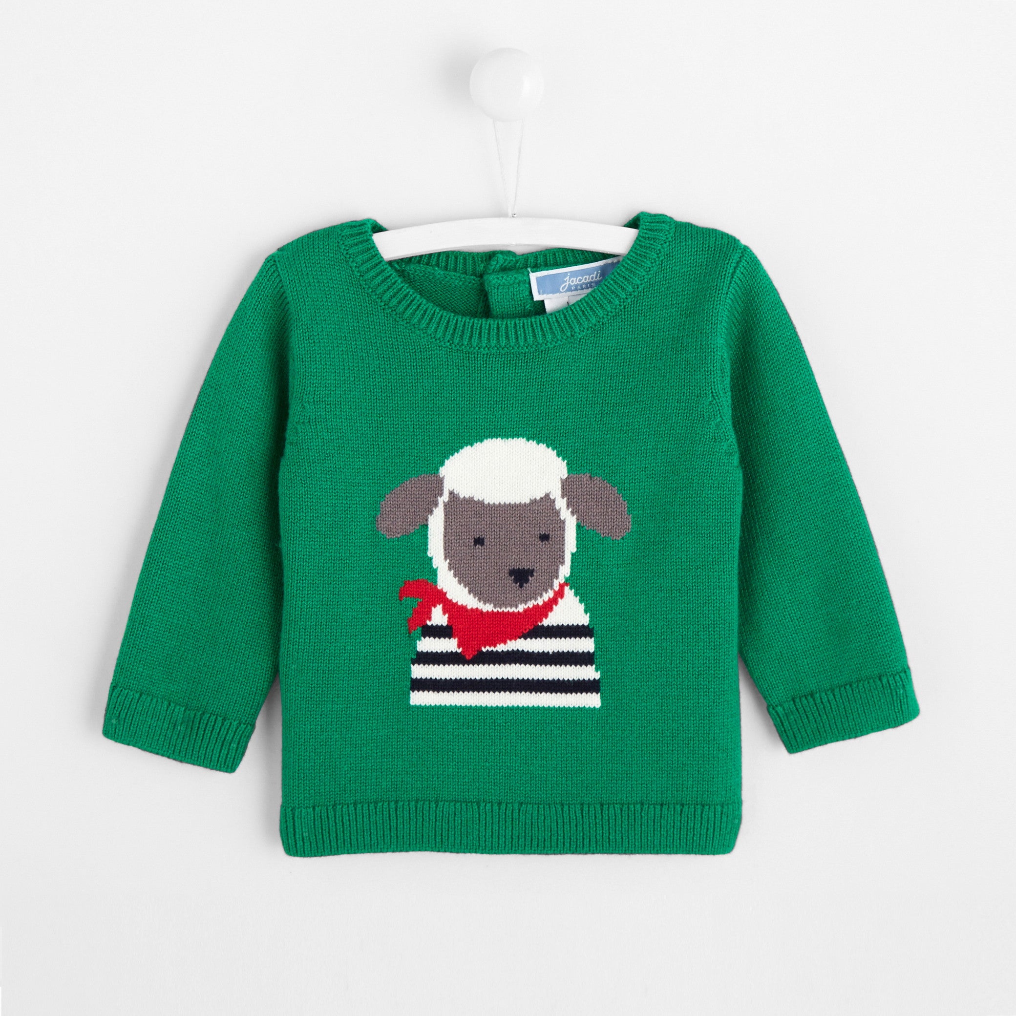 Baby boy jacquard sheep jumper