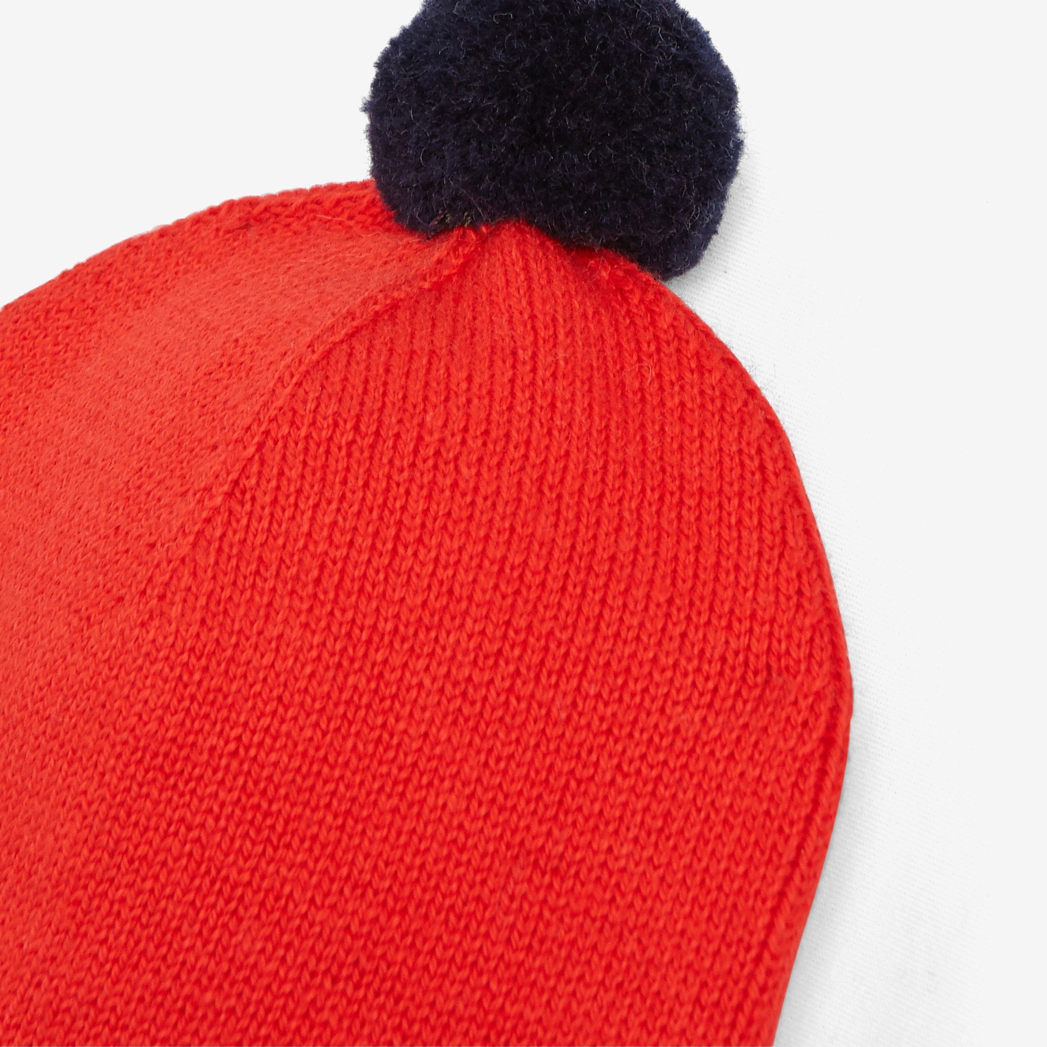 Baby boy knit pompom hat
