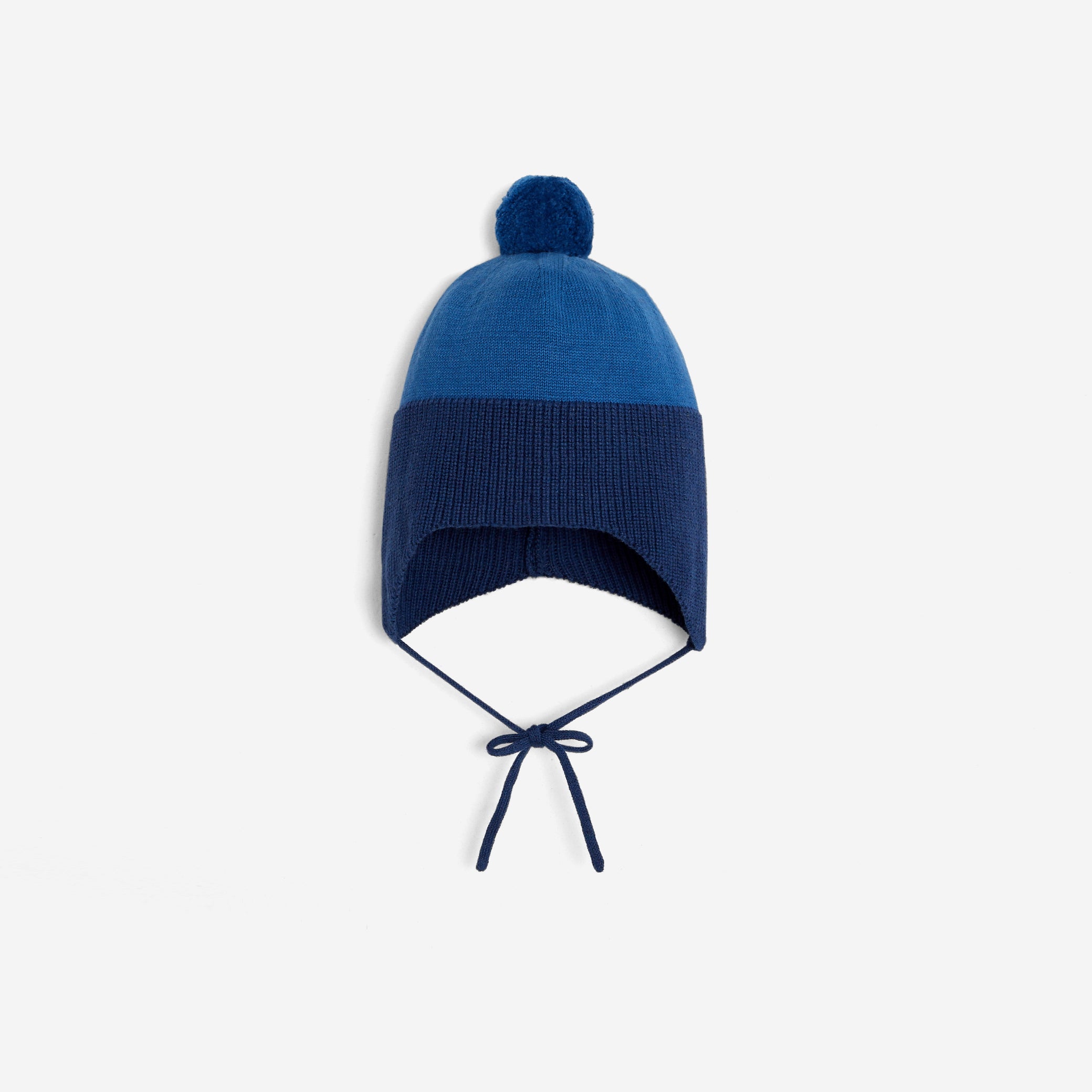 Baby boy pompom knit hat