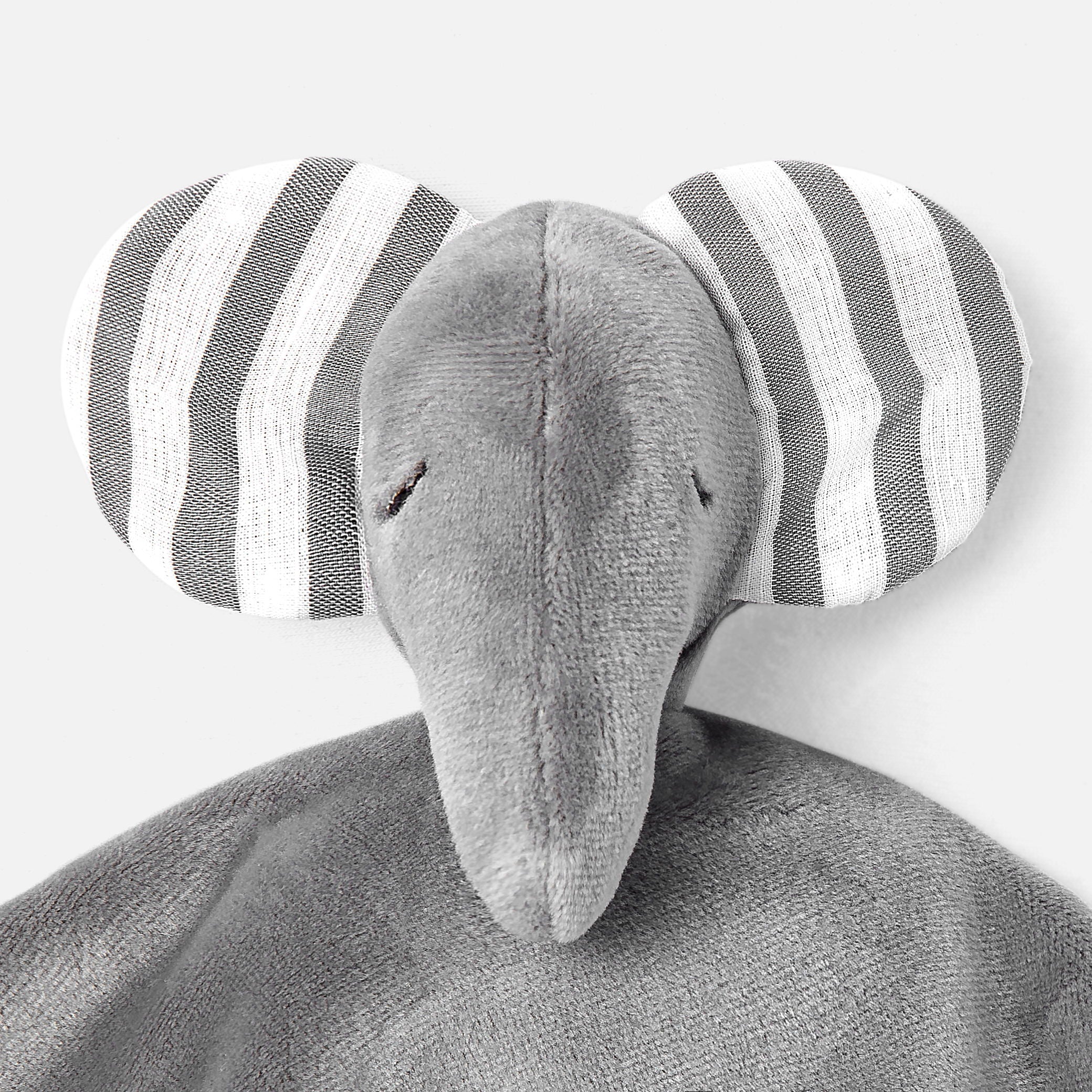 Reversible soft elephant blankie toy