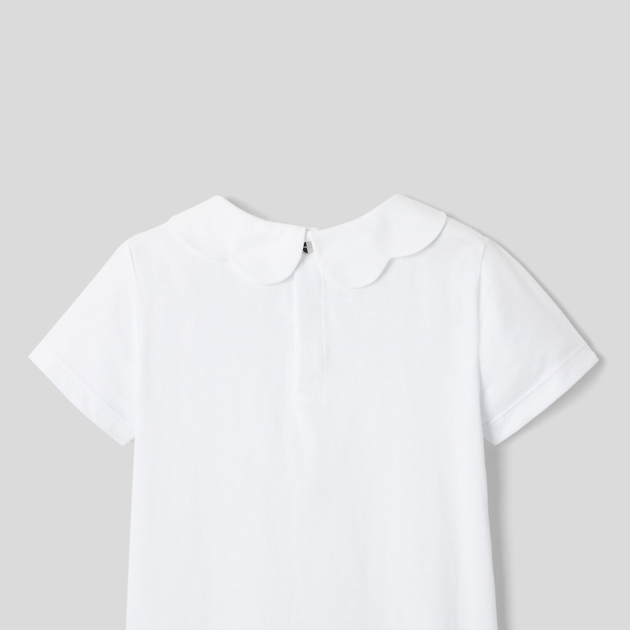 Girl t-shirt with scalloped collar