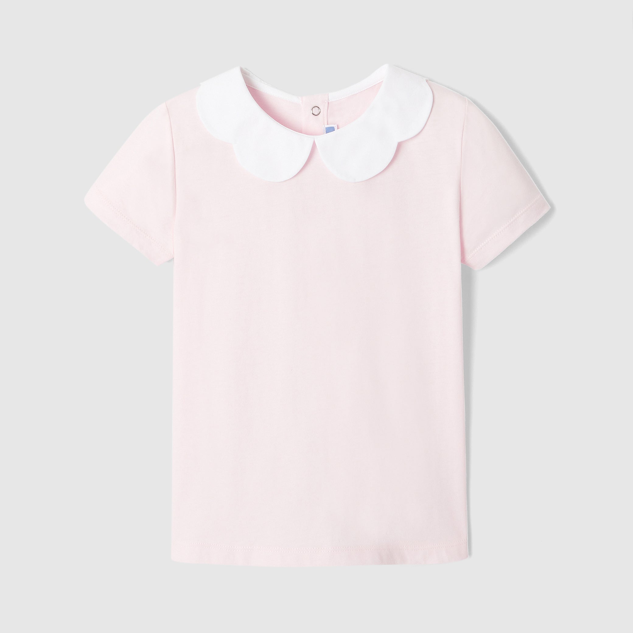 Girl t-shirt with scalloped collar