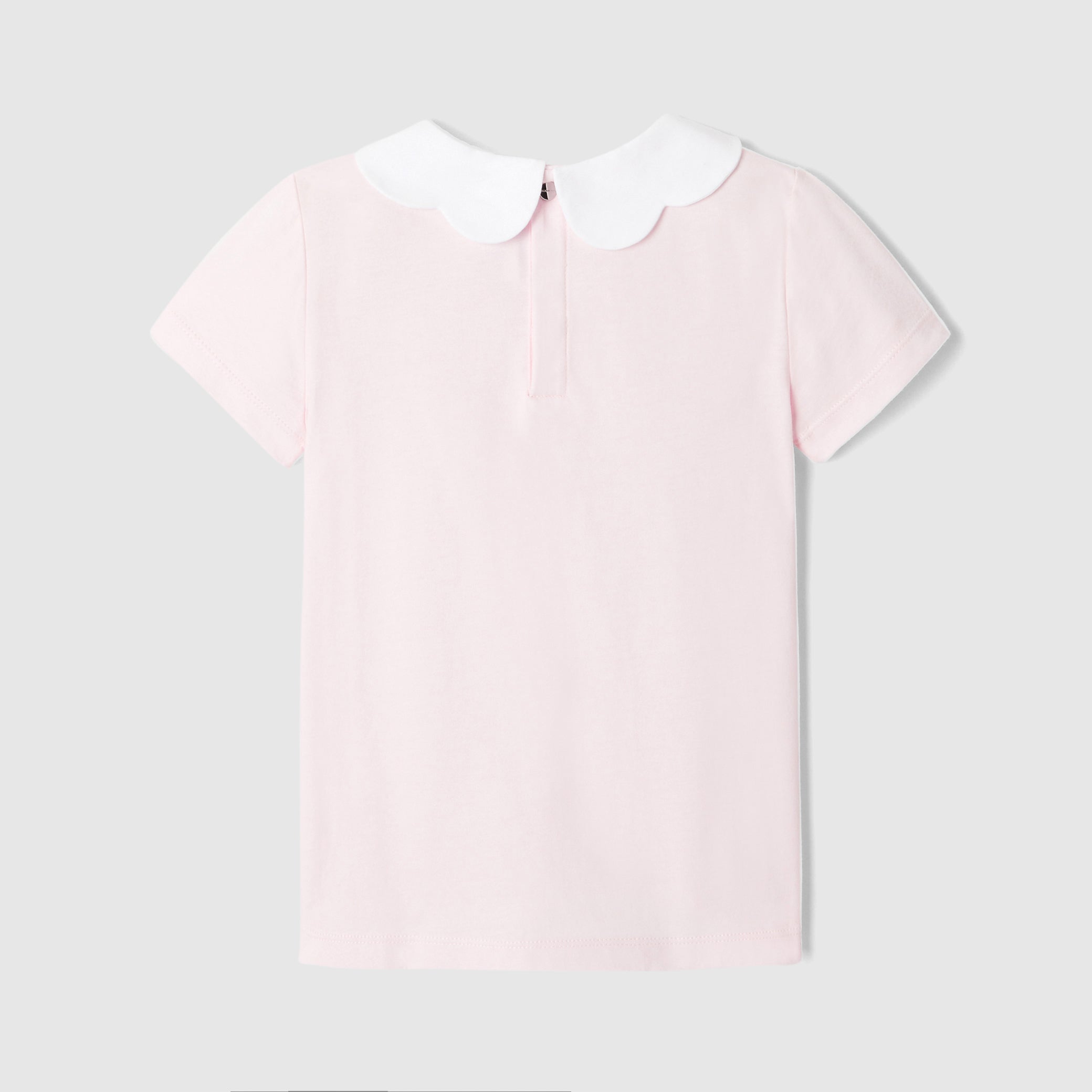 Girl t-shirt with scalloped collar
