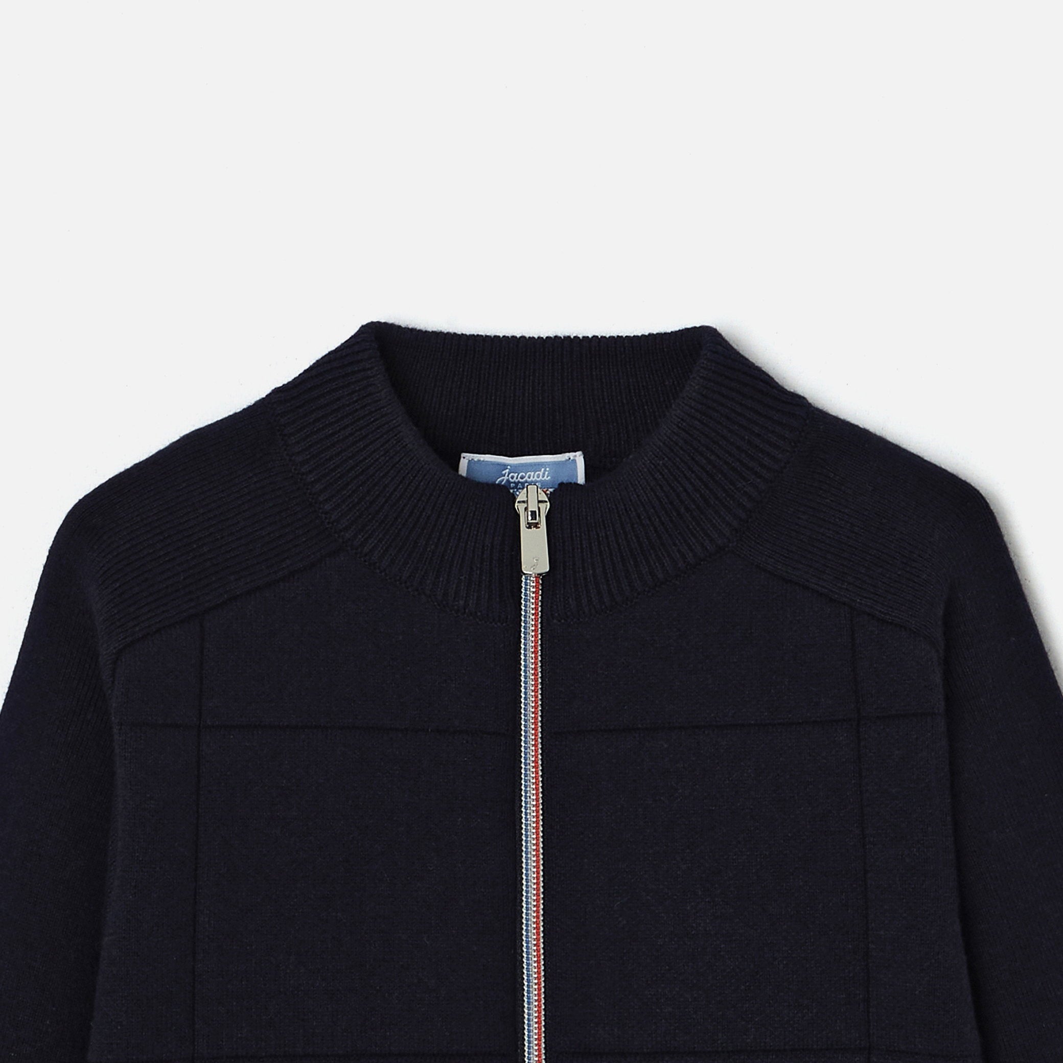 Boy zip-up cardigan