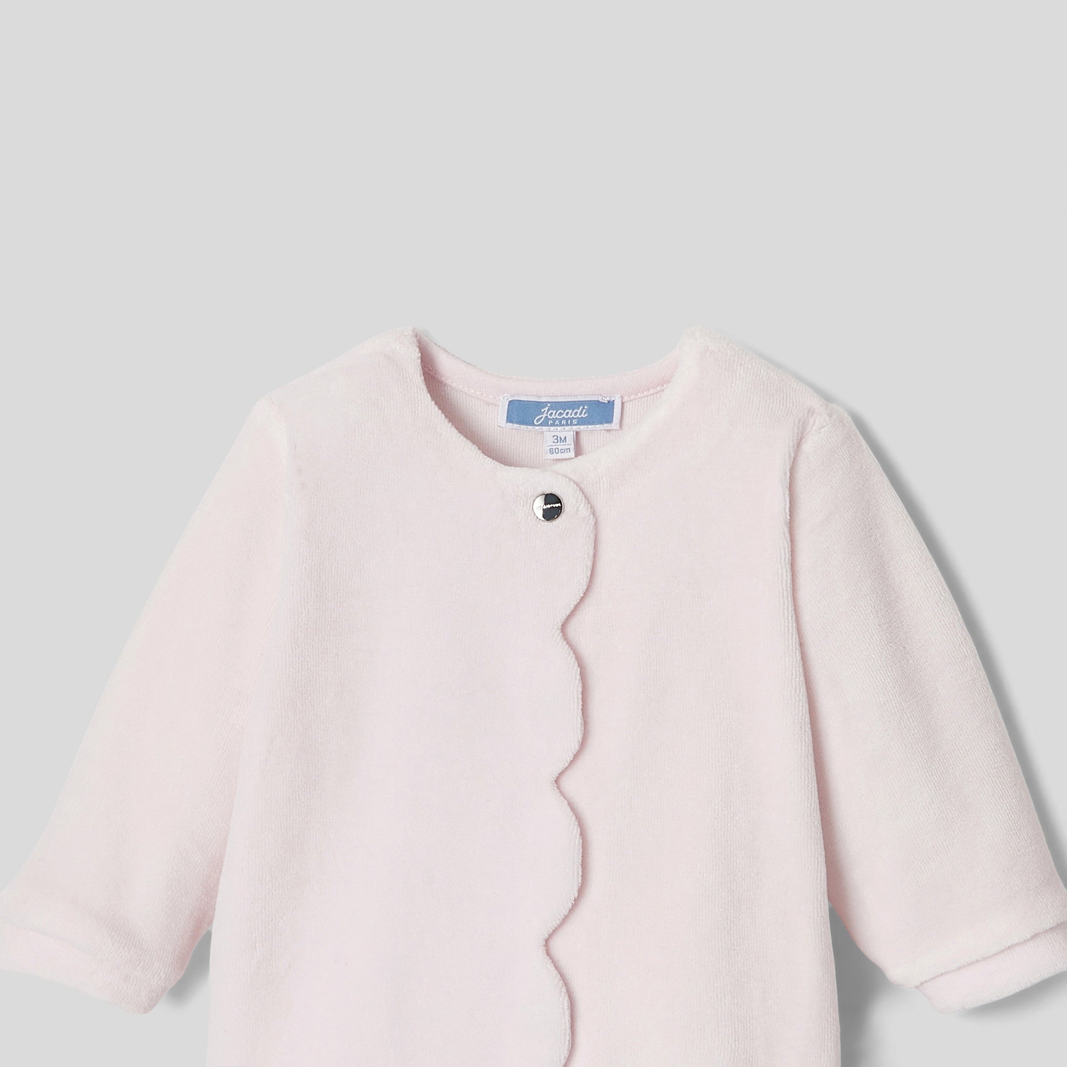 Baby girl pyjamas in velvet bouclette