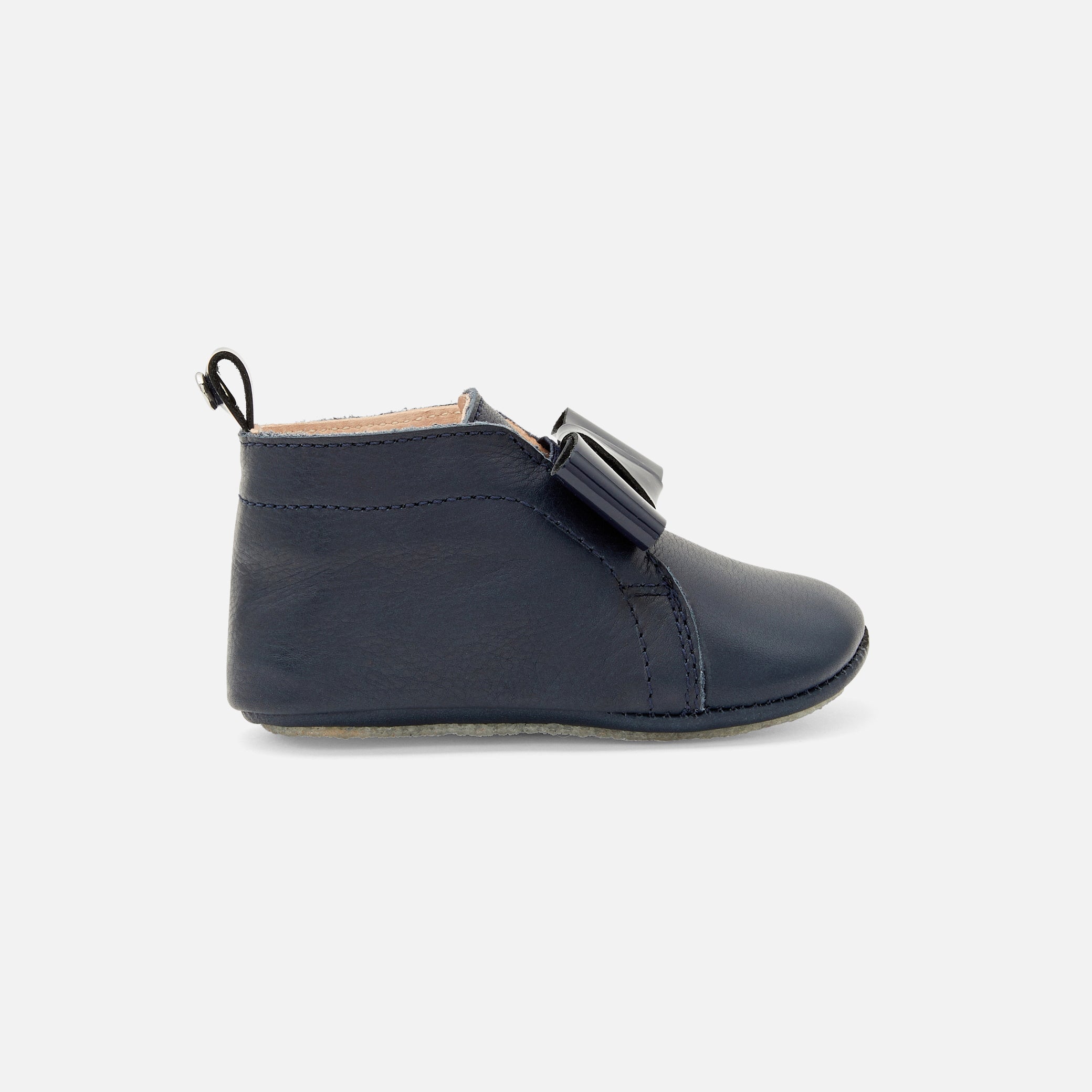 Baby girl leather sleepers