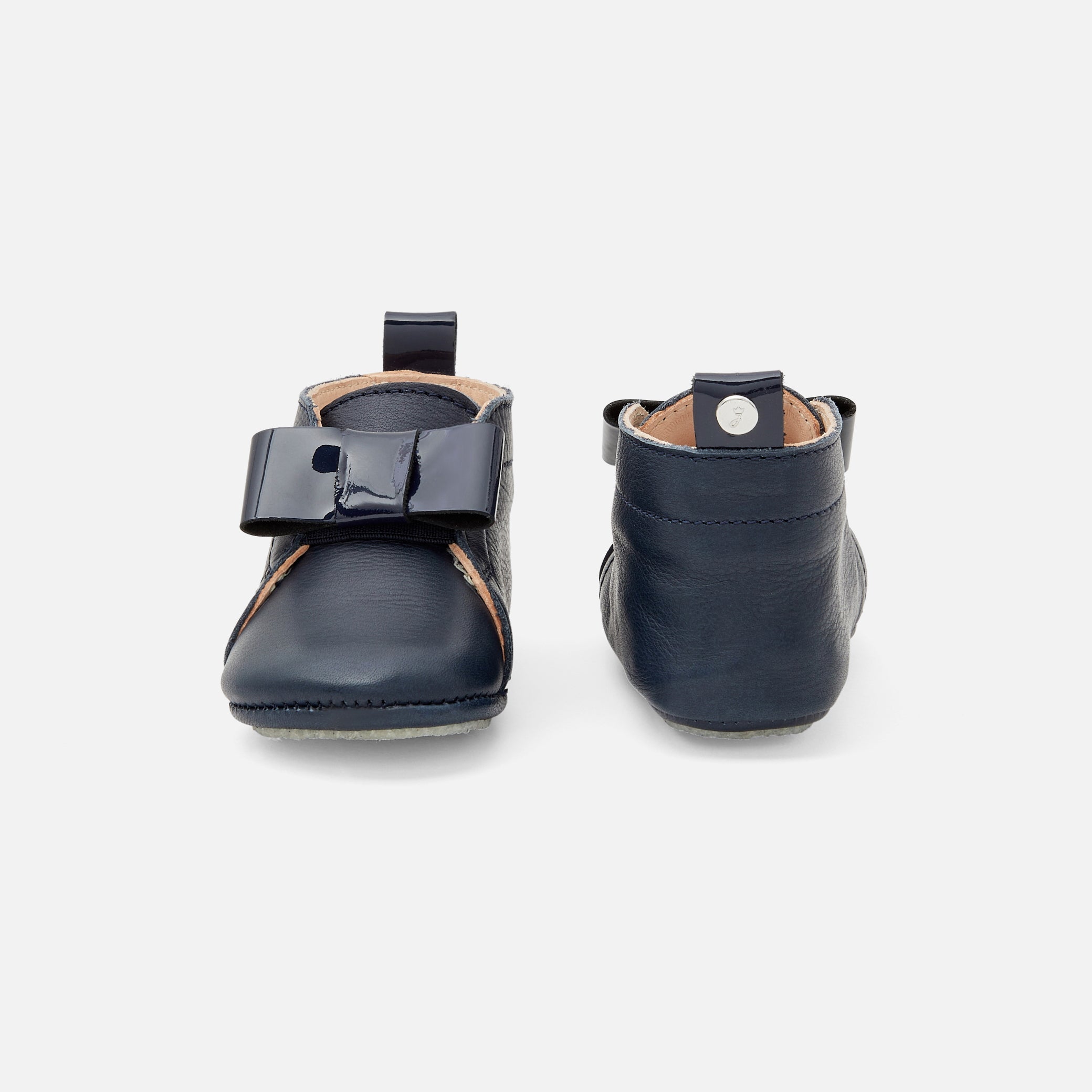 Baby girl leather sleepers
