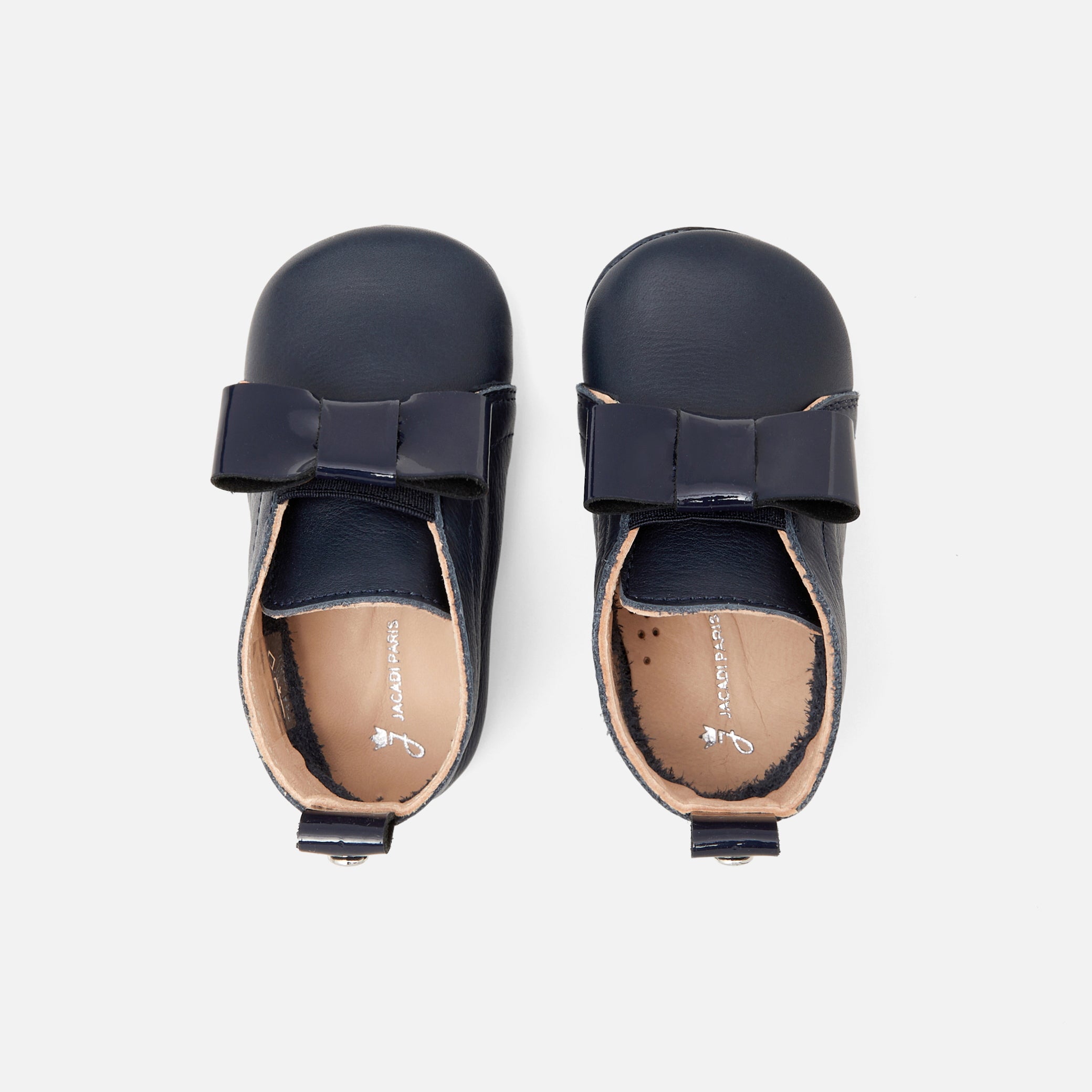 Baby girl leather sleepers