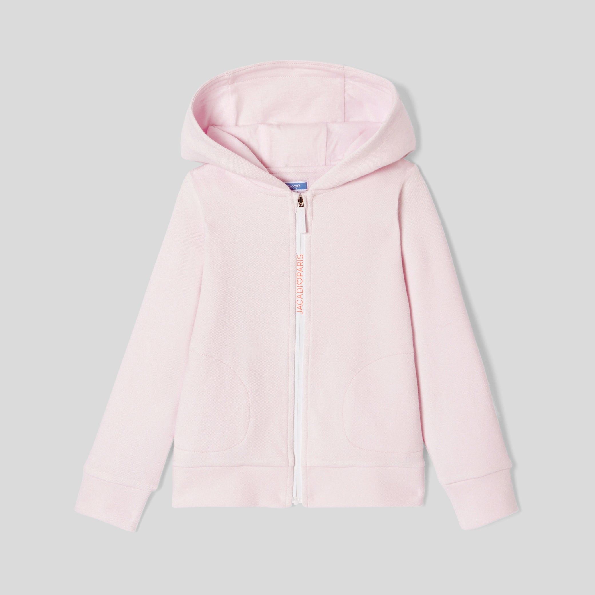 Girl pique zip-up hoodie