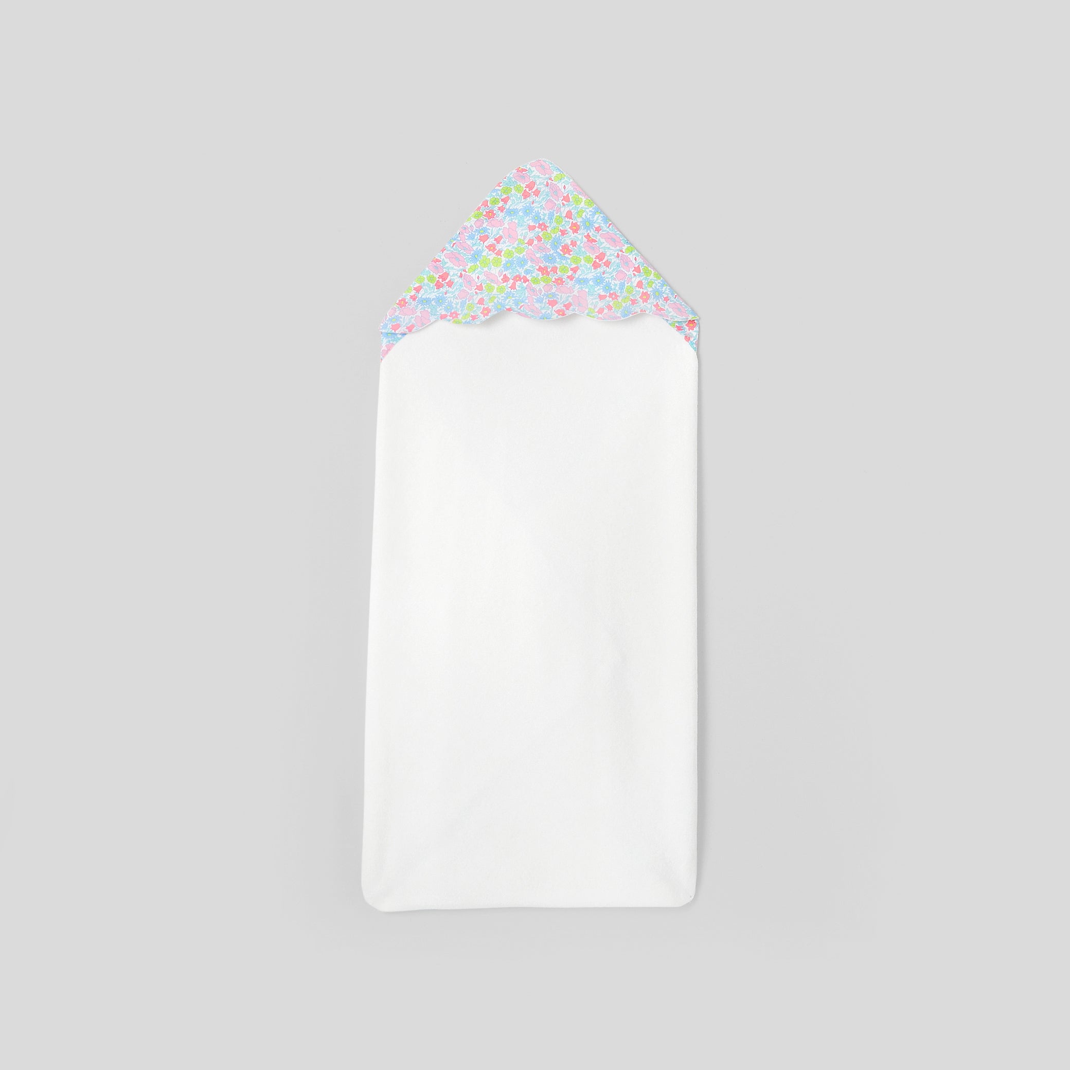 Baby girl bath towel with Liberty fabric