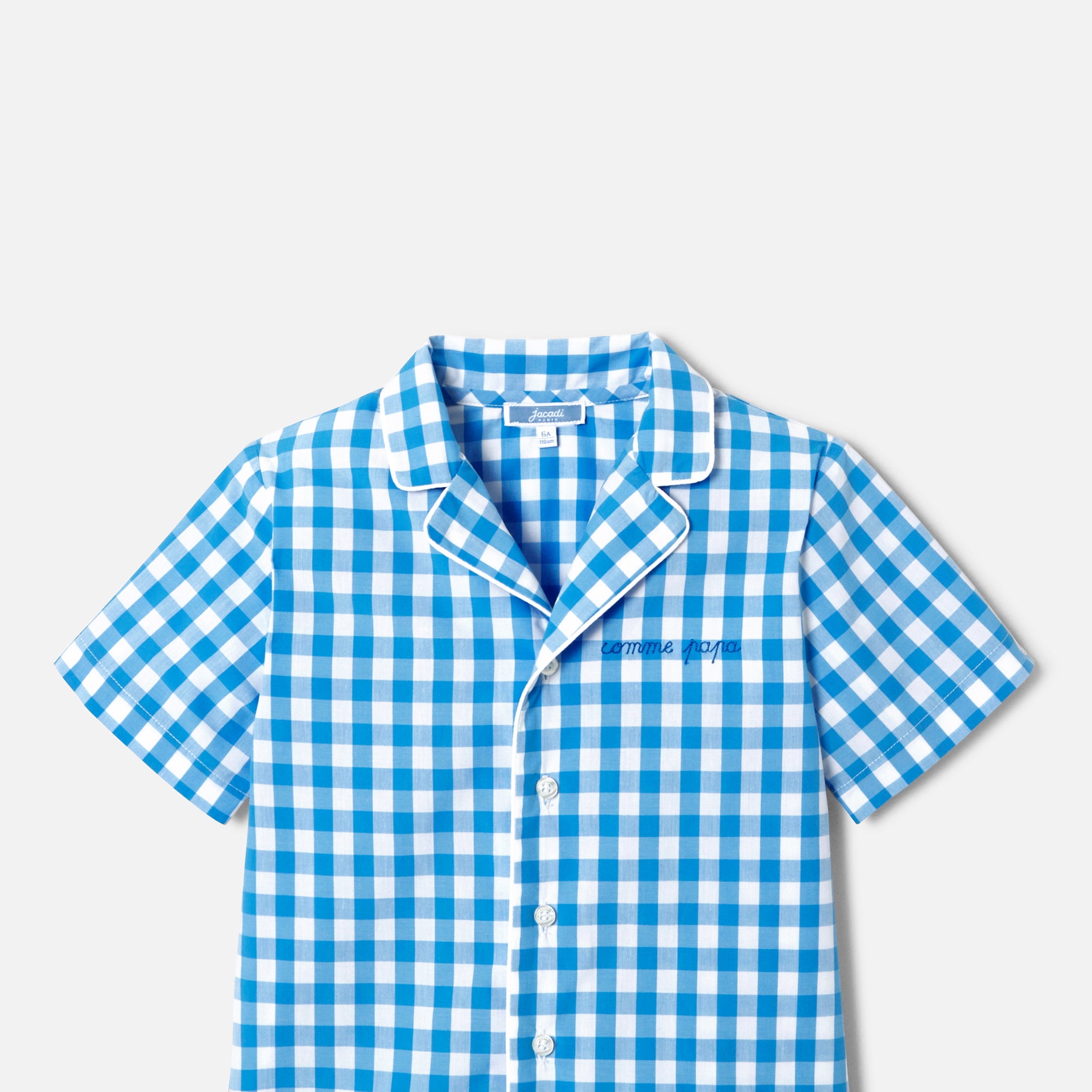 Boy gingham short pajamas