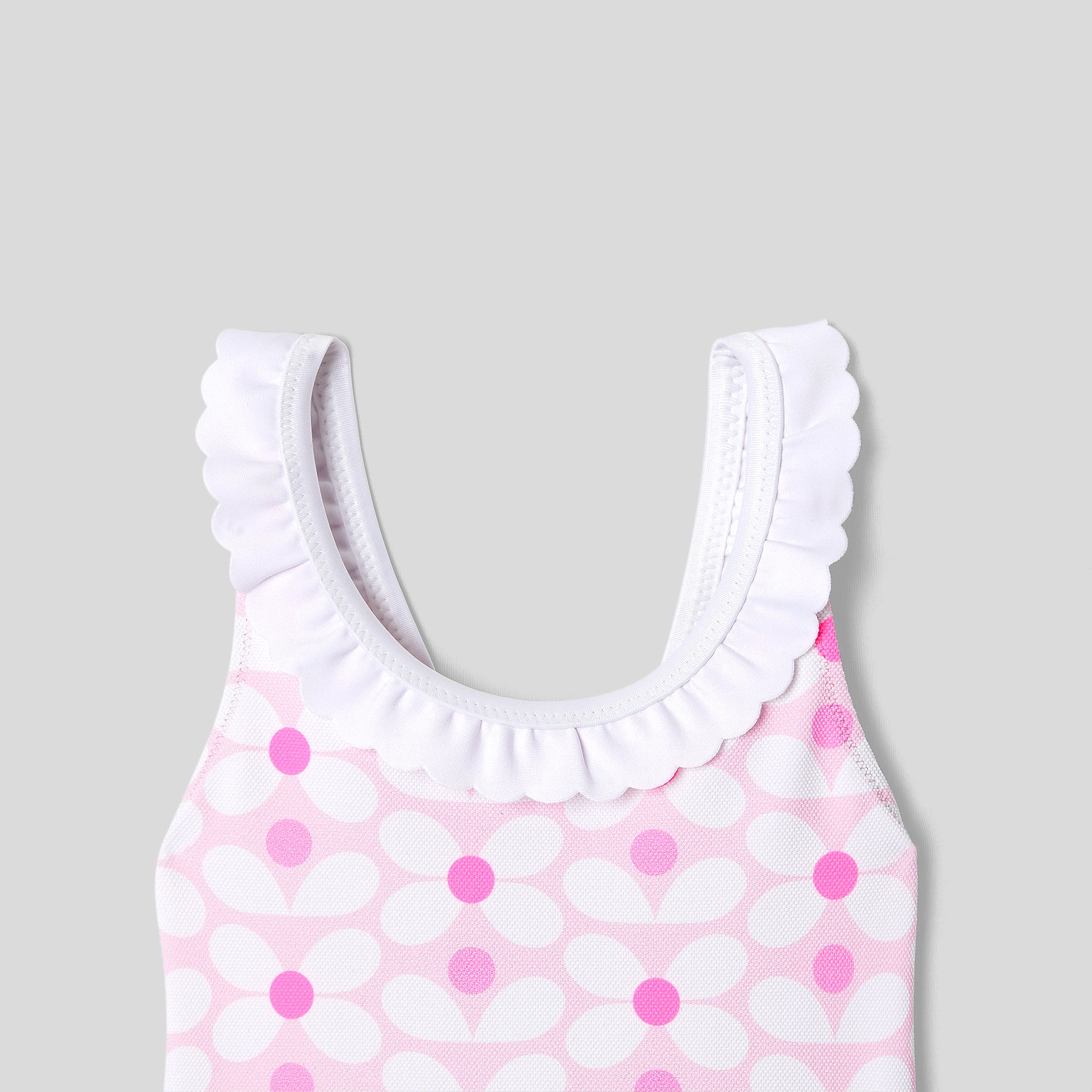 Toddler girl flower pattern swimsuit