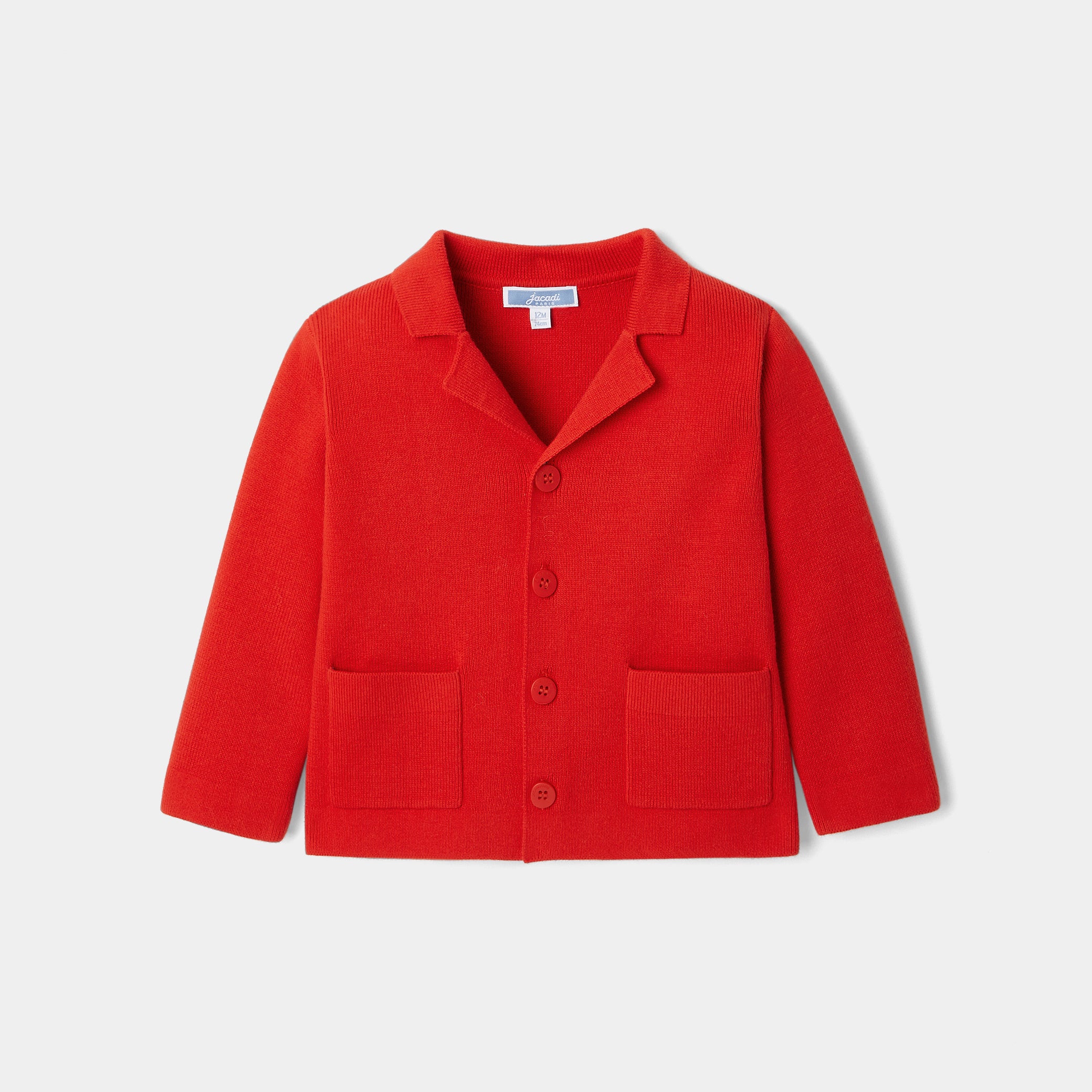Toddler boy knit worker cardigan
