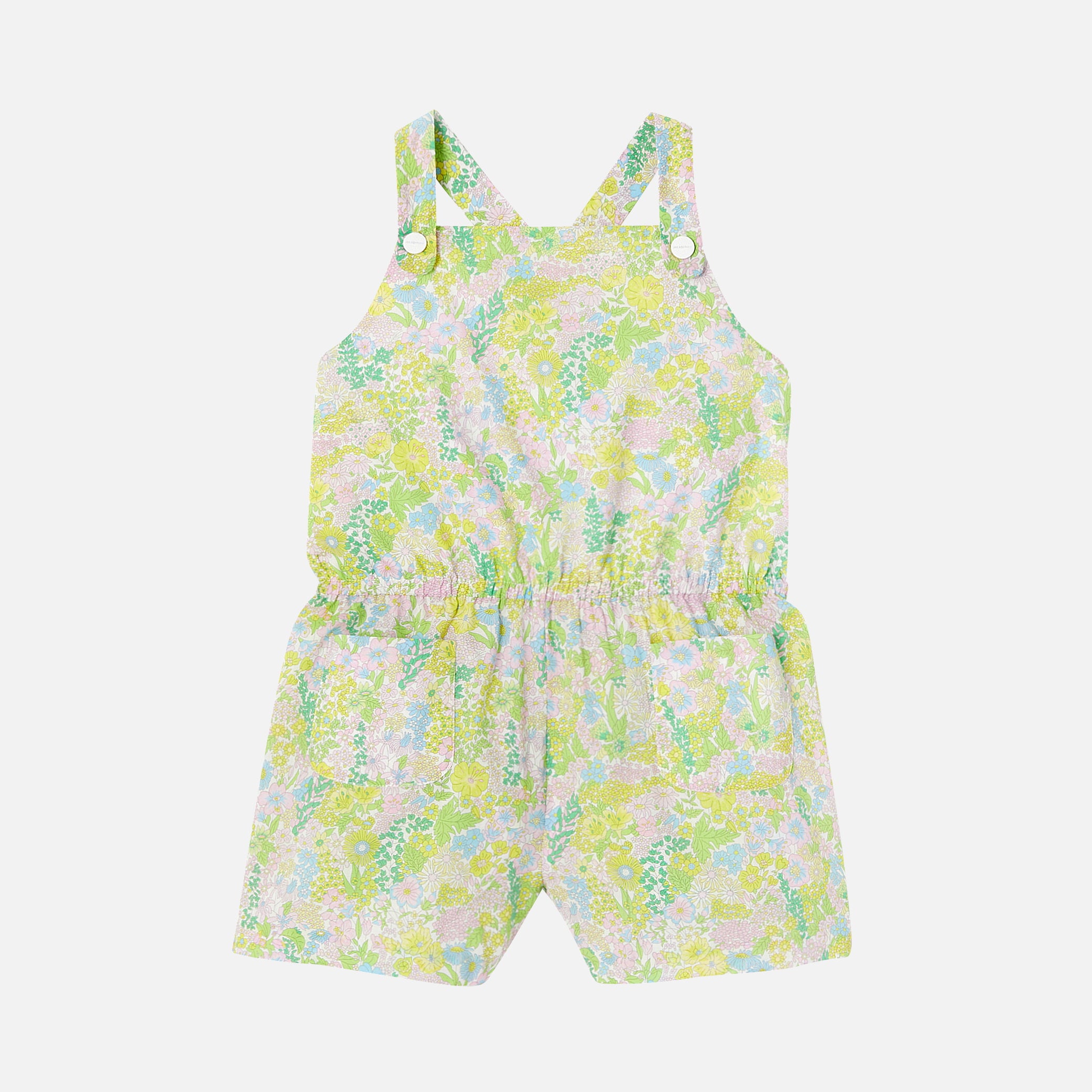 Girl Liberty fabric overall