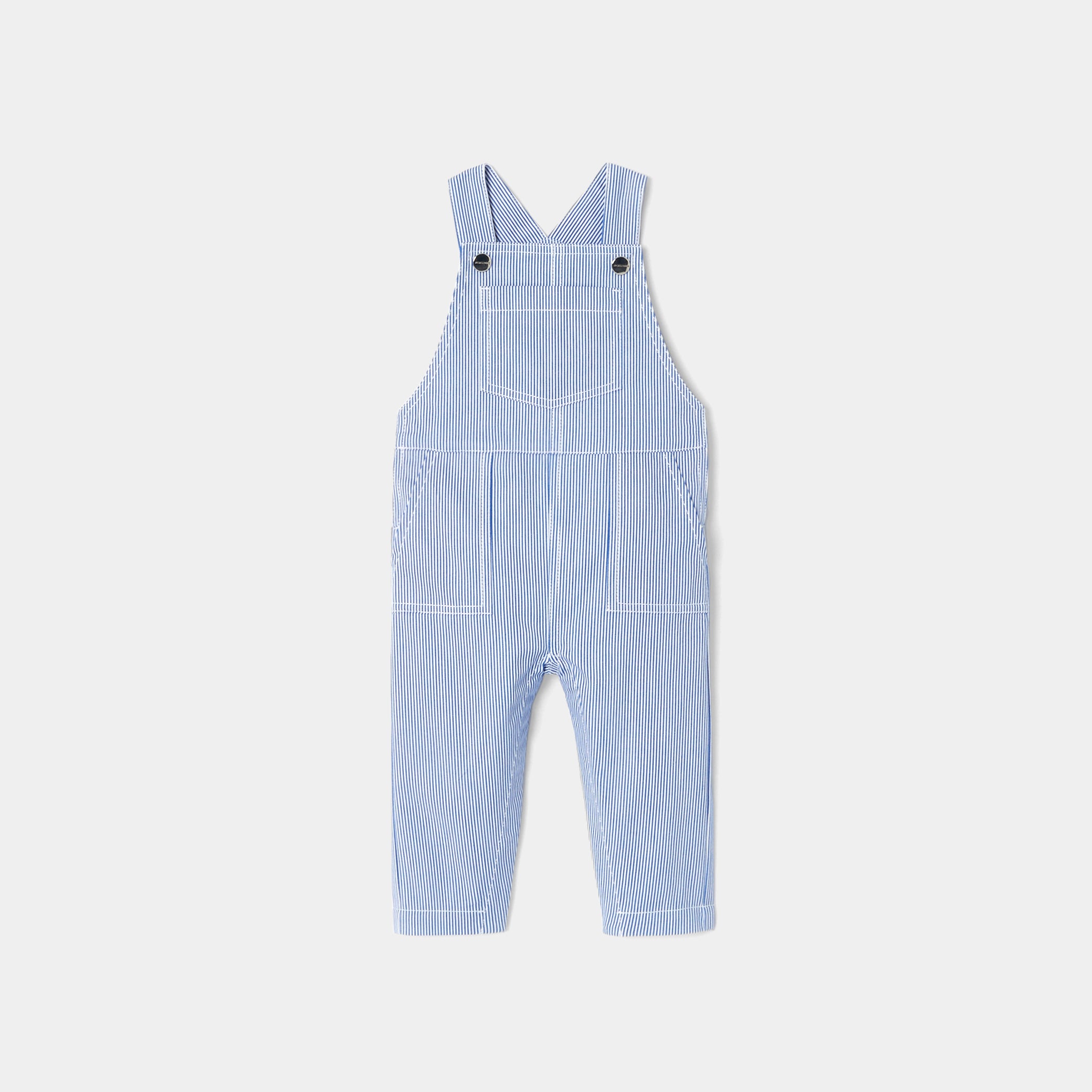 Toddler boy stripped overalls