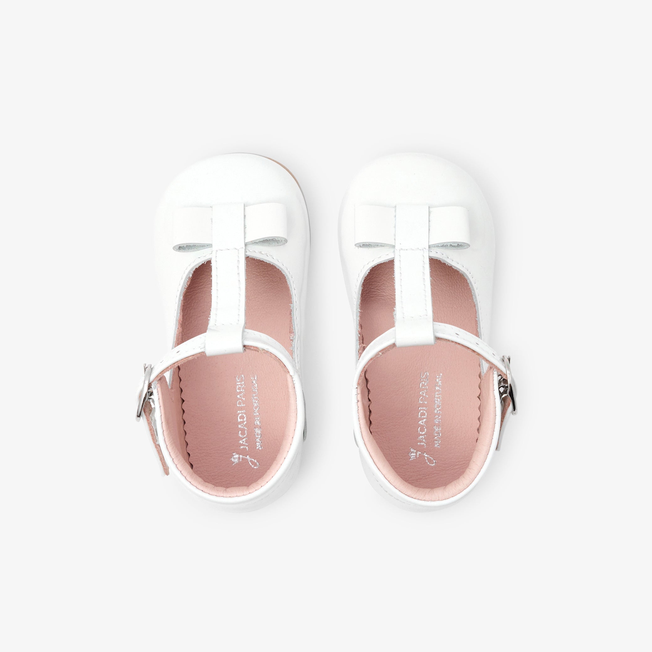 Baby girl smooth leather t-bar shoes