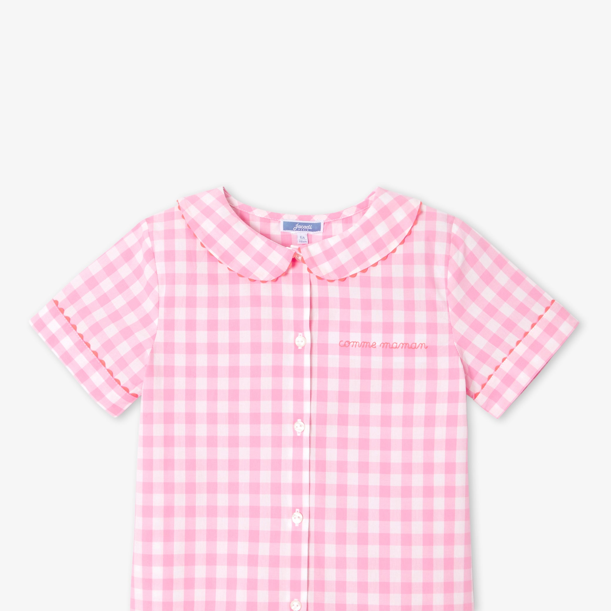 Girl gingham short pyjamas