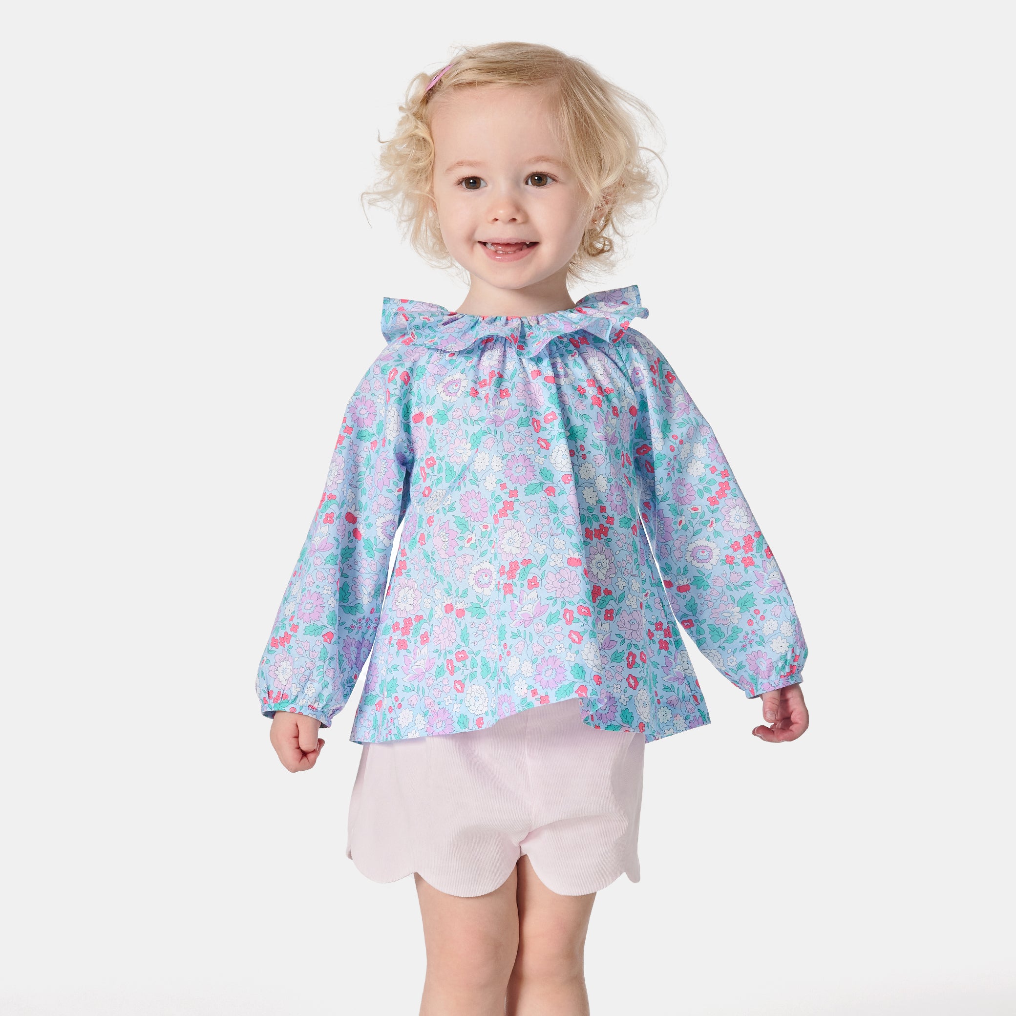 Toddler girl blouse in Liberty fabric