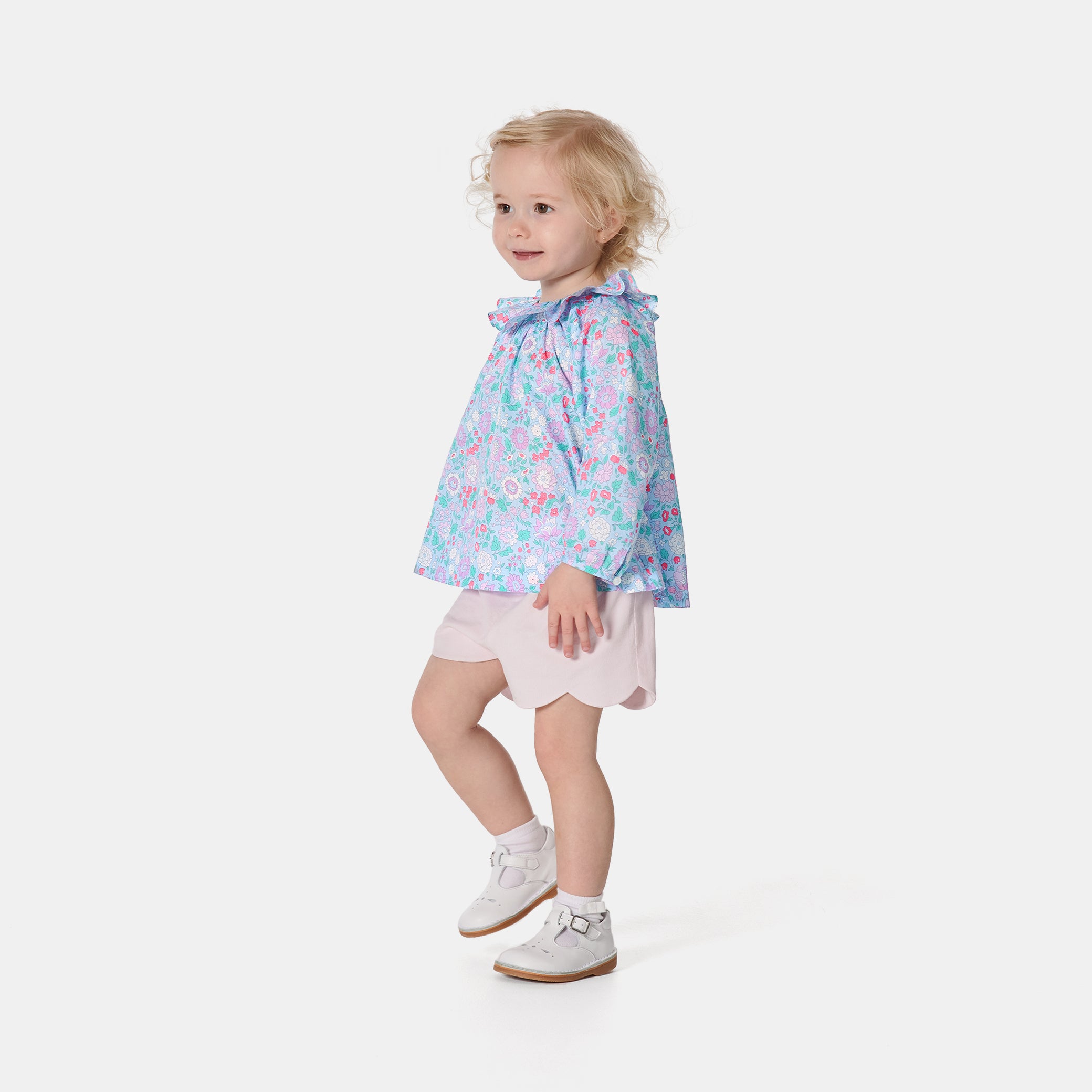 Toddler girl blouse in Liberty fabric