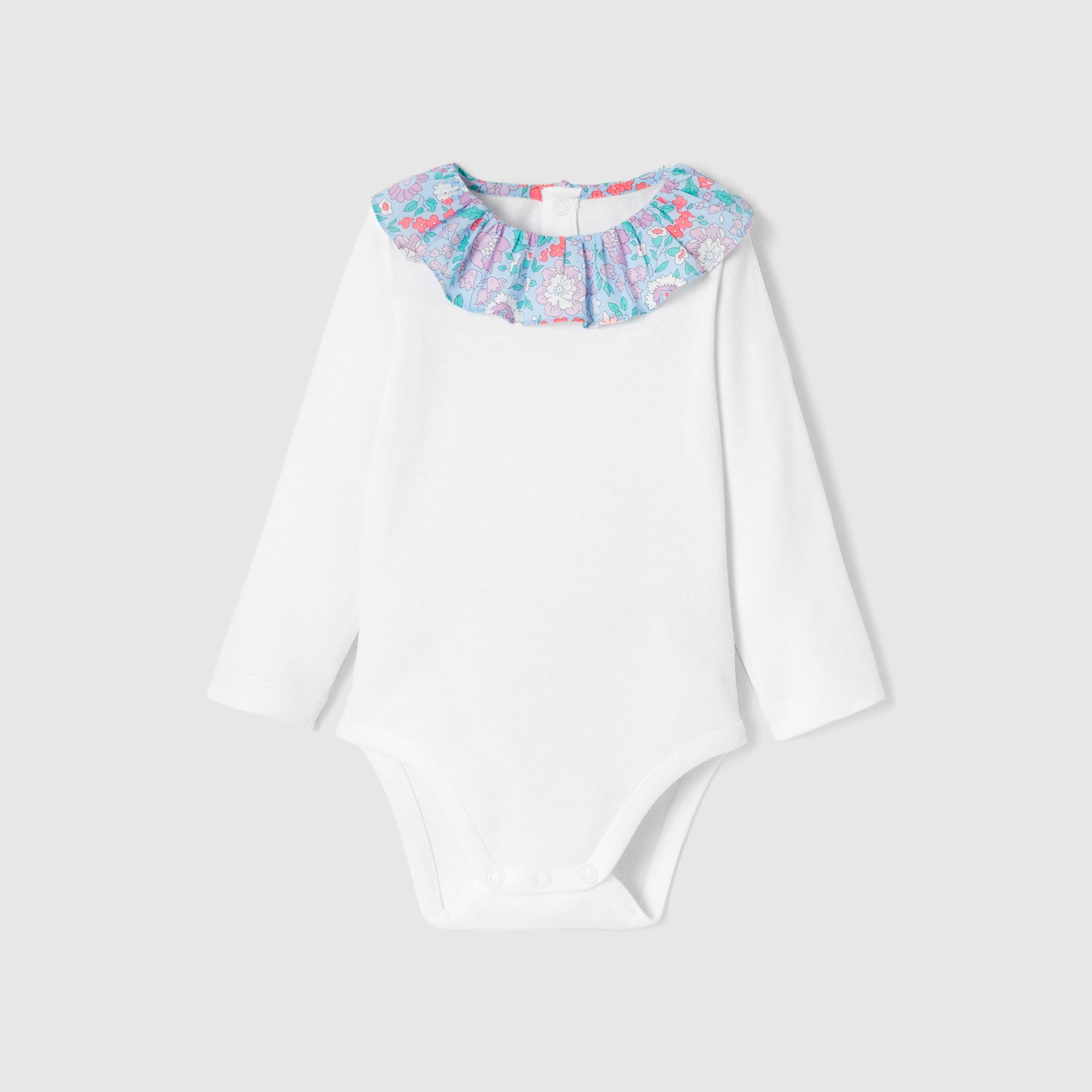 Toddler girl bodysuit with Liberty collar