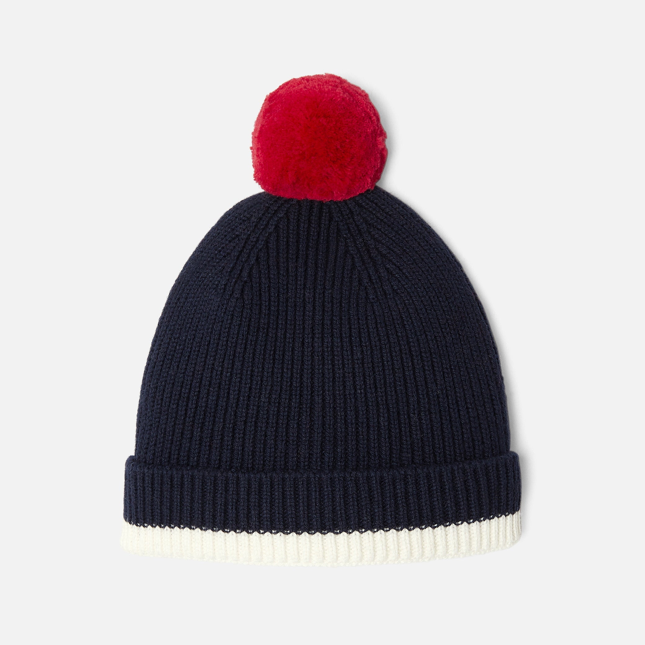 Baby boy pompom knit hat