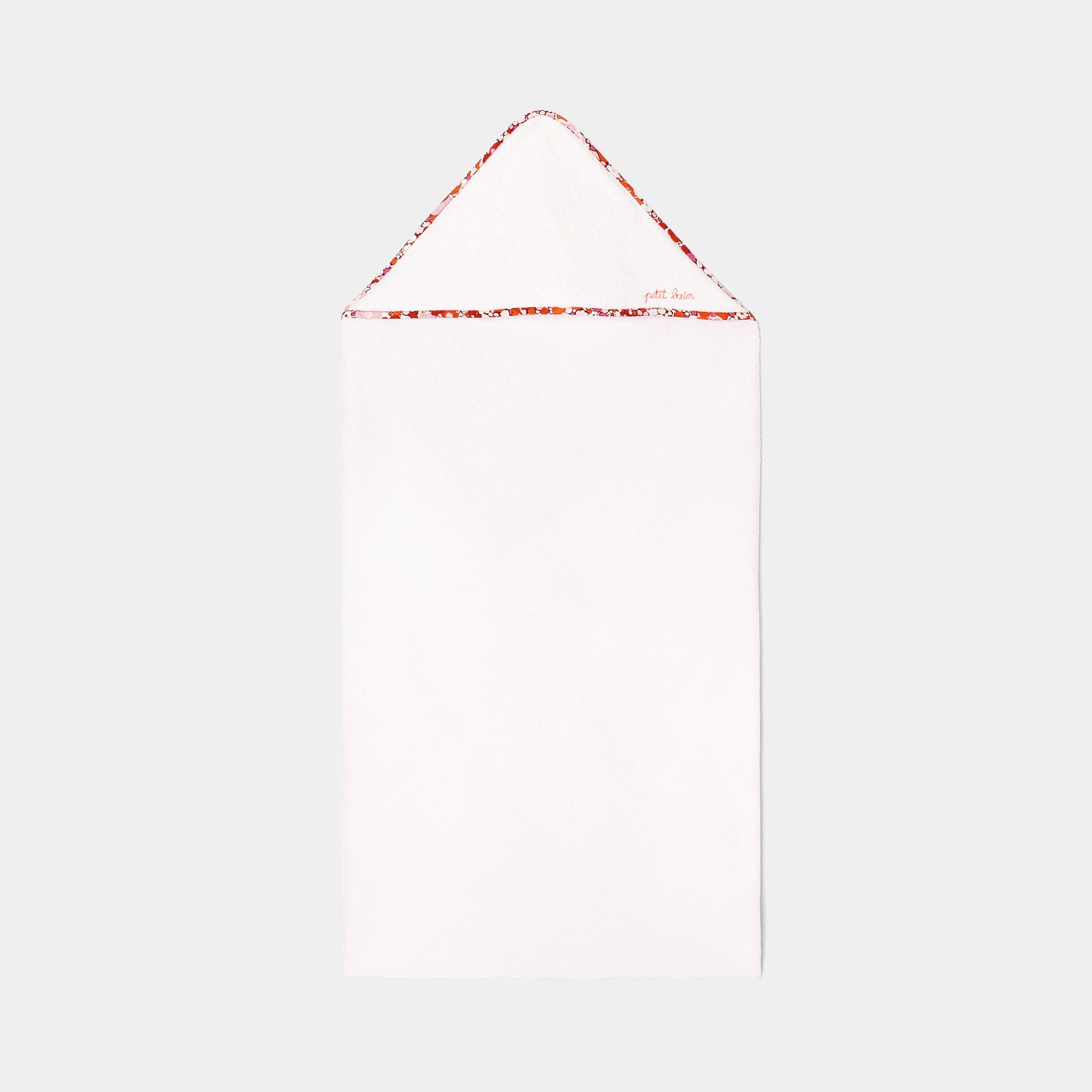 Baby girl bath towel with Liberty fabric