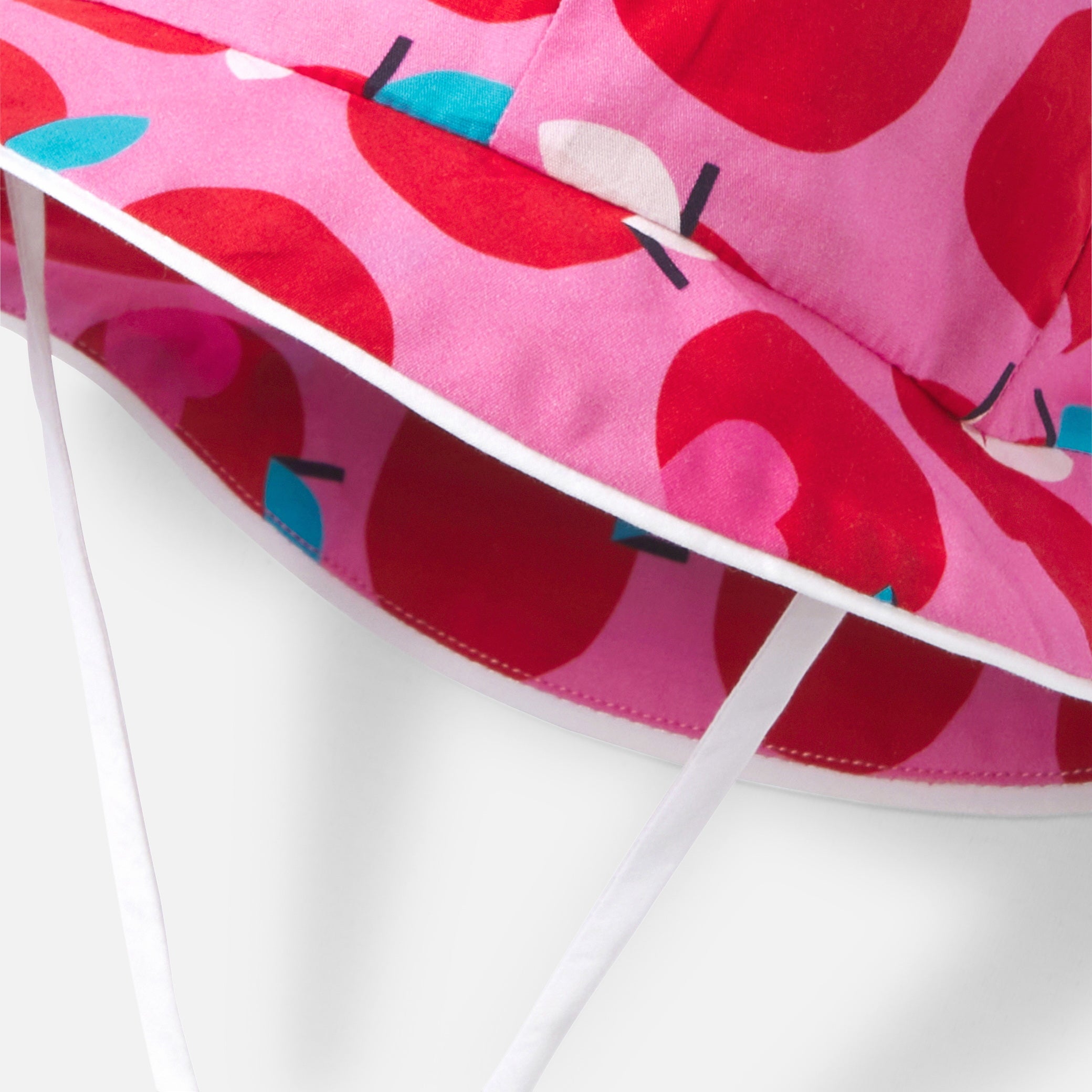 Toddler girl apple print hat