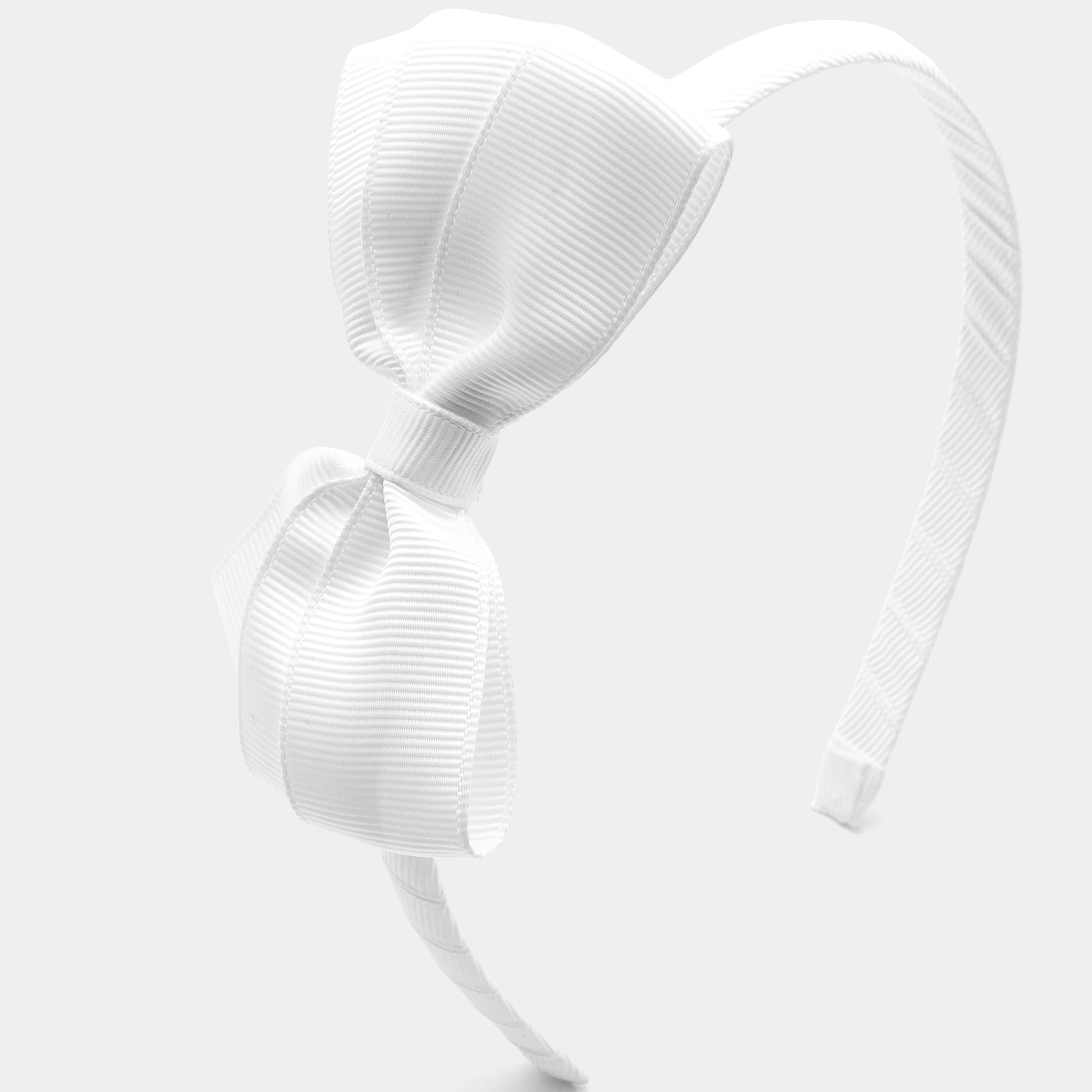 Girl headband with grosgrain bow