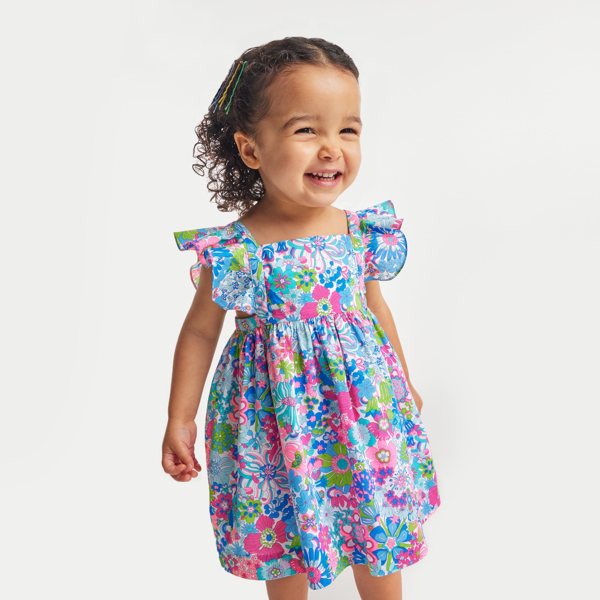 Toddler girl dress in Liberty fabric