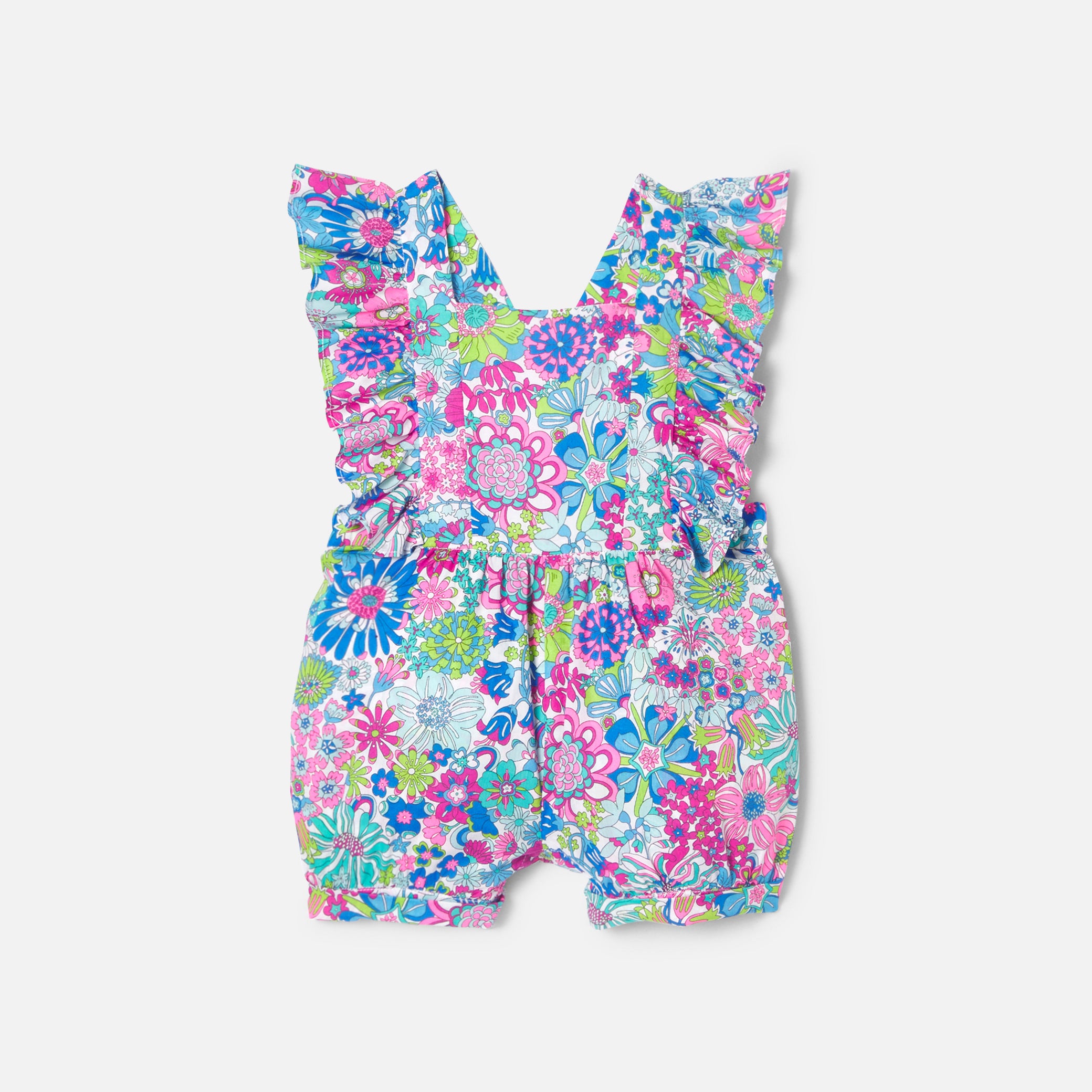 Toddler girl romper in Liberty fabric