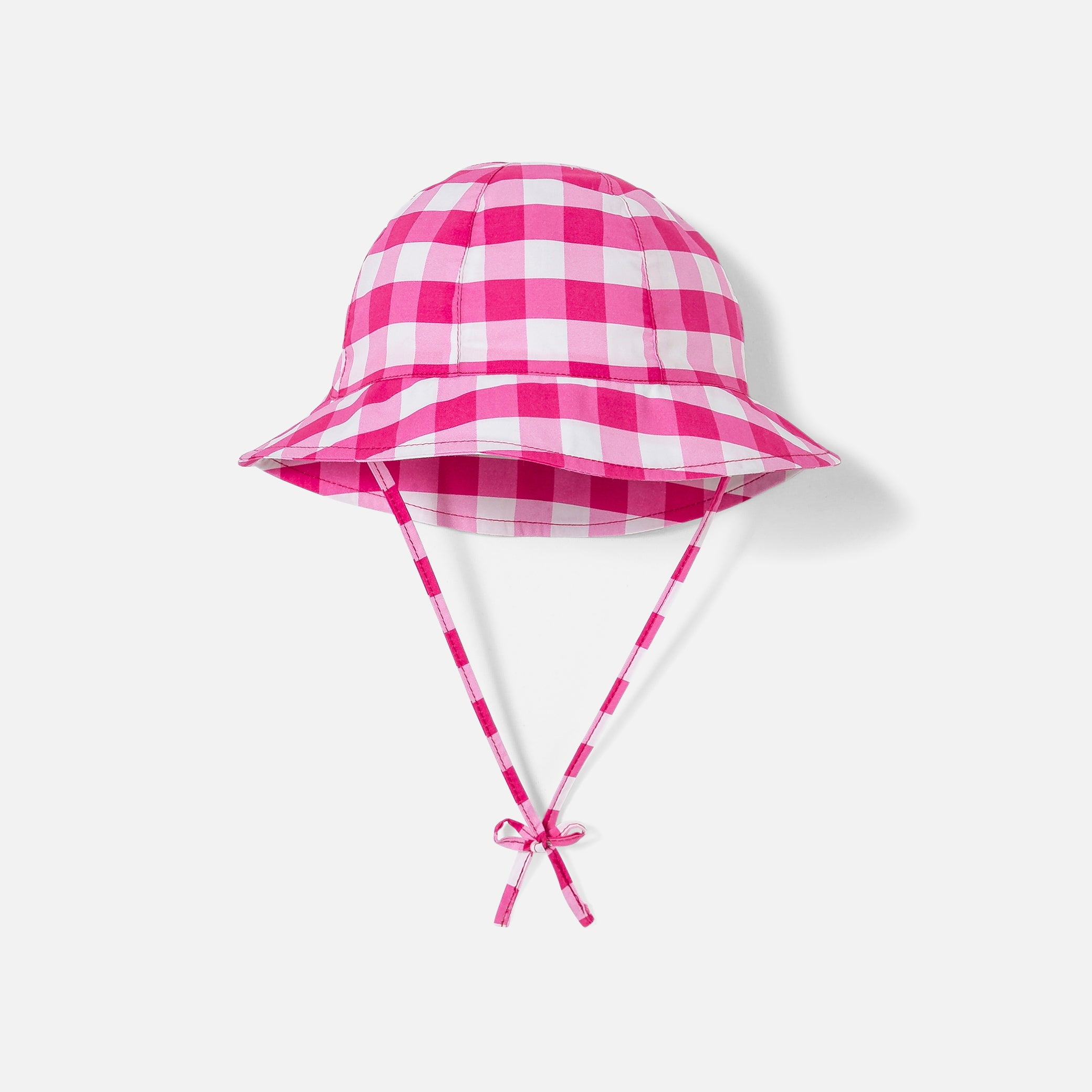 Toddler girl gingham hat