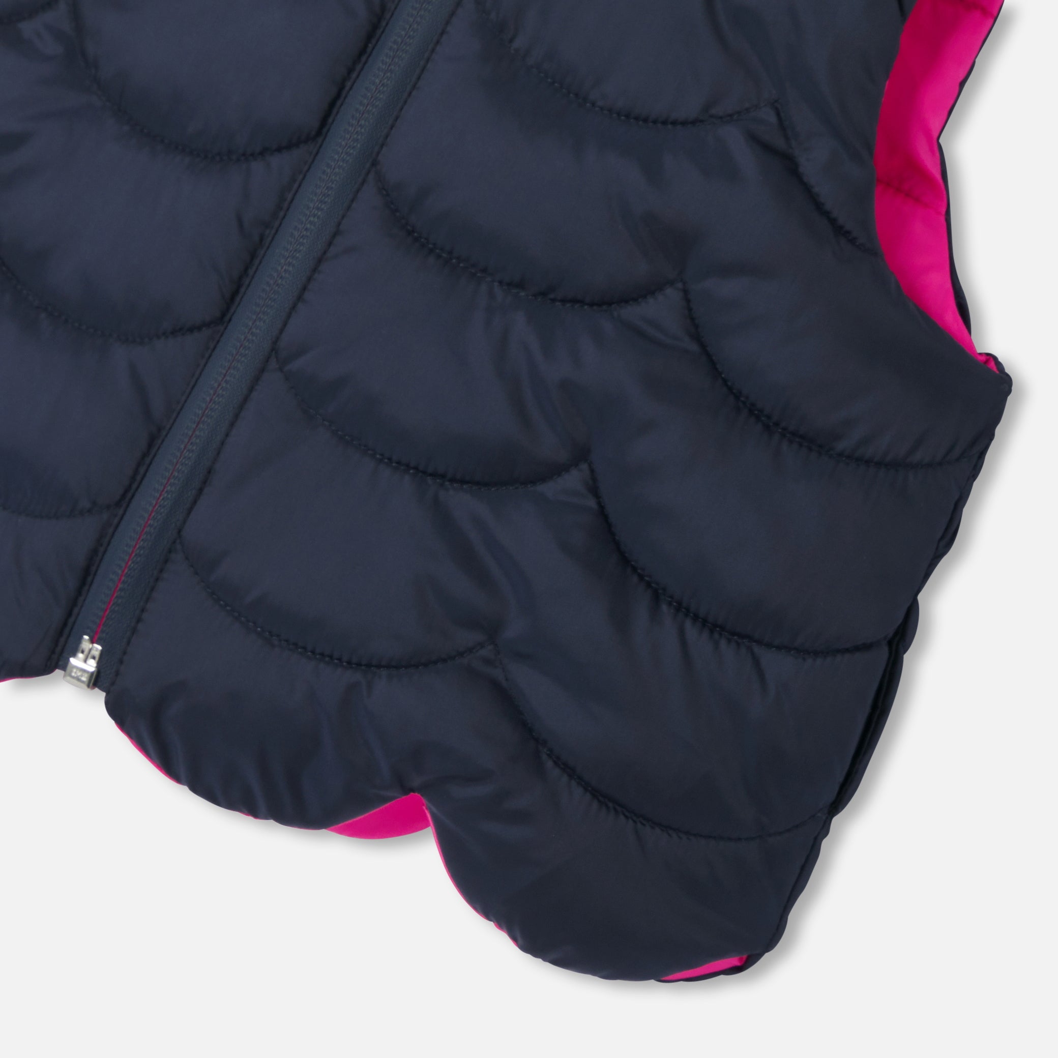 Toddler girl reversible sleeveless padded jacket