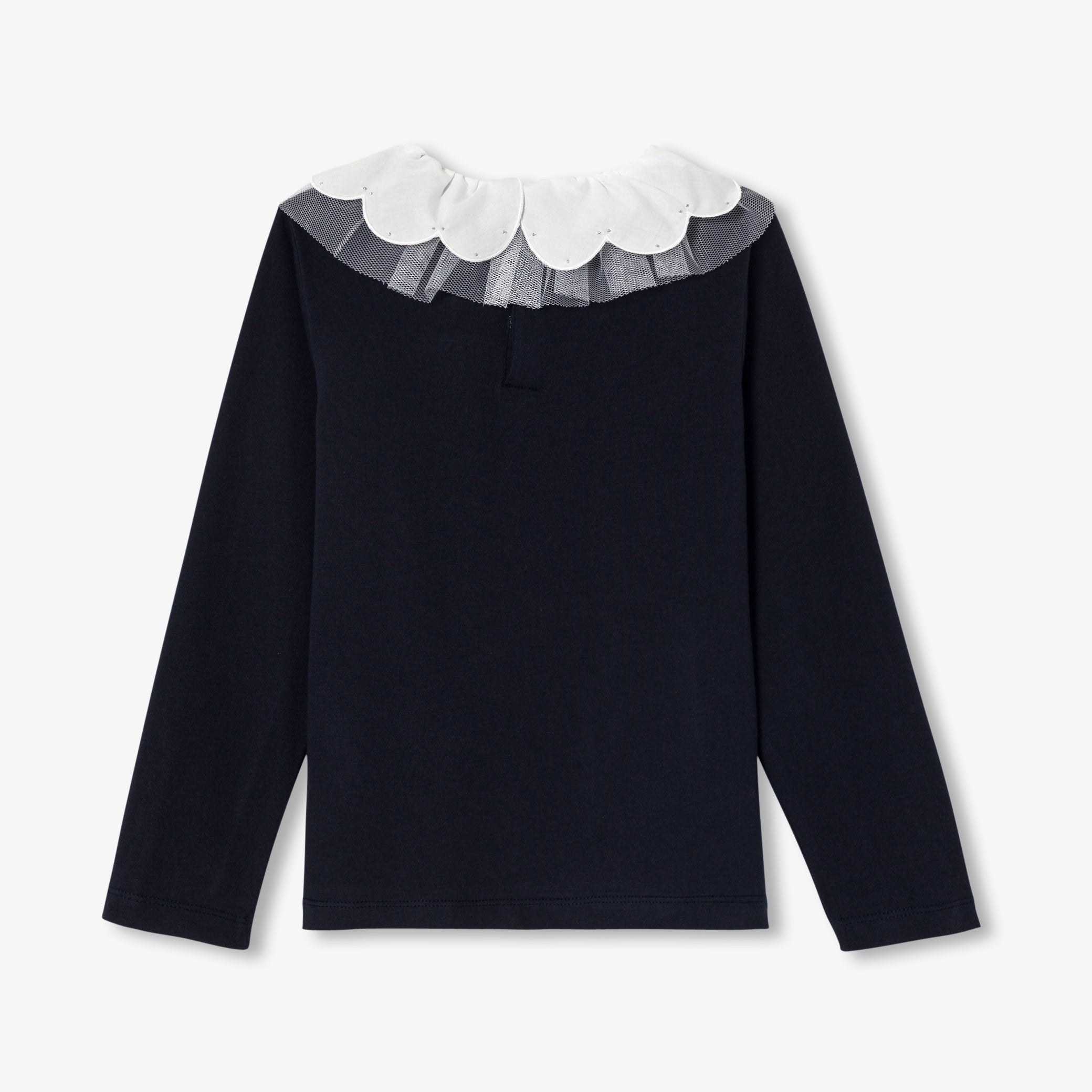 Girl T-shirt with a collar