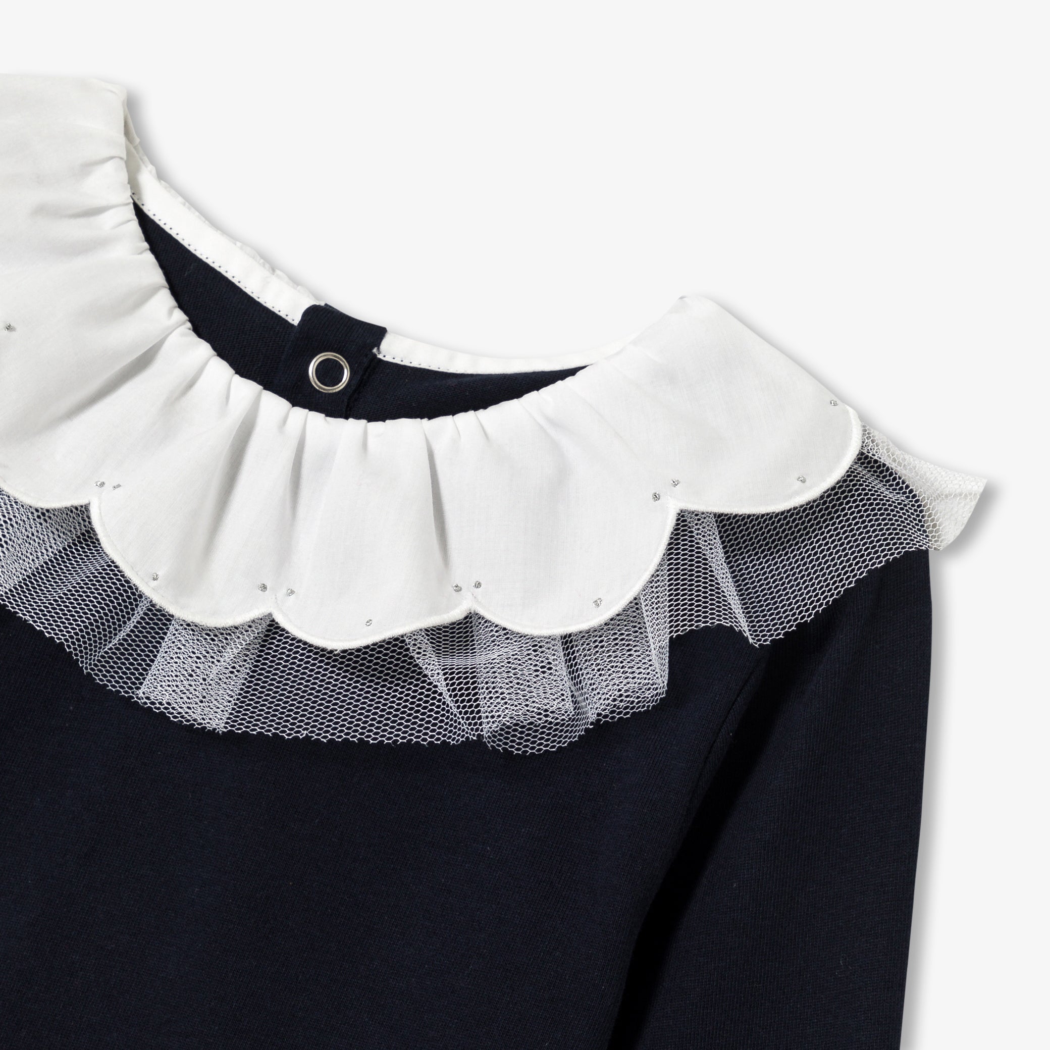 Girl T-shirt with a collar