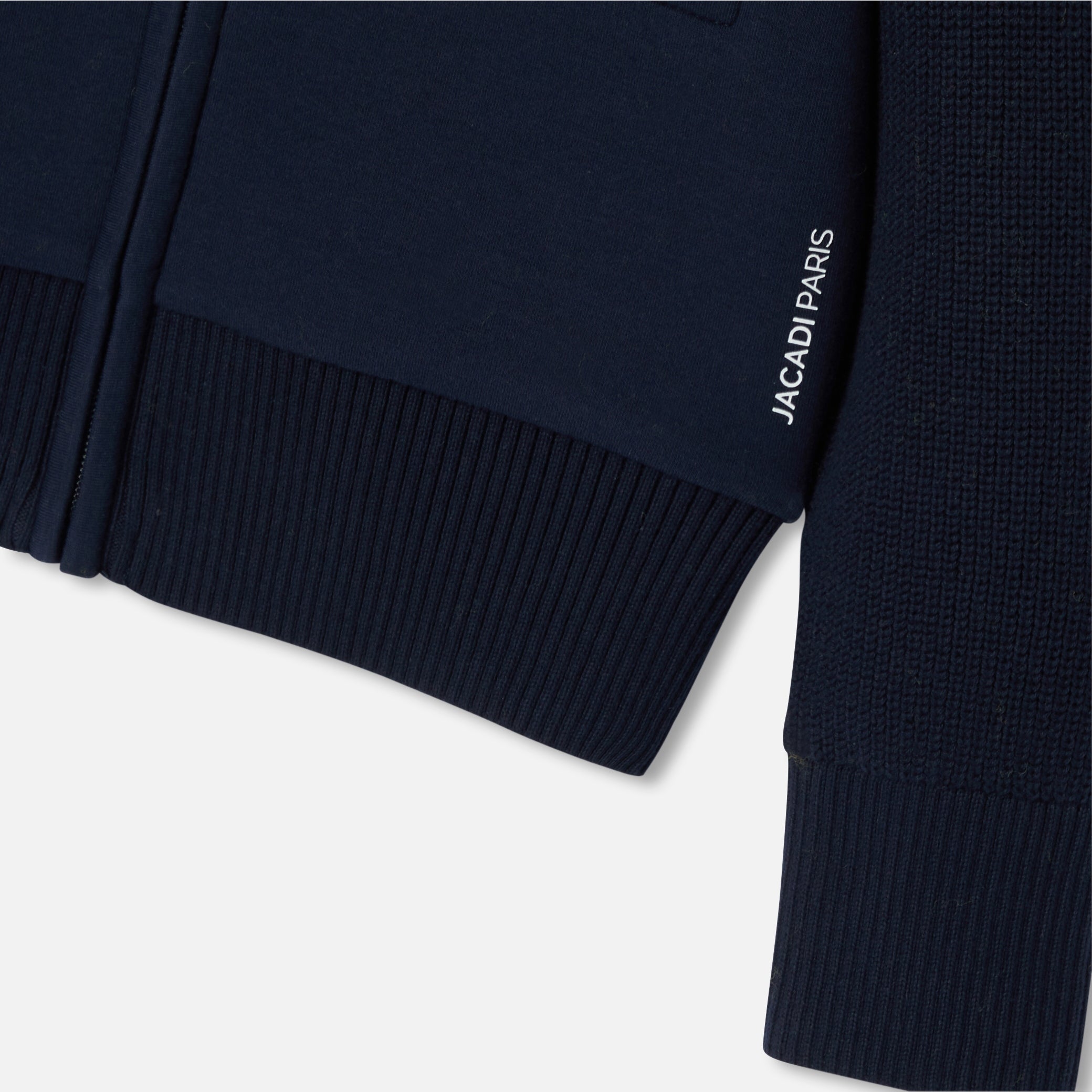 Boy bi-material cardigan