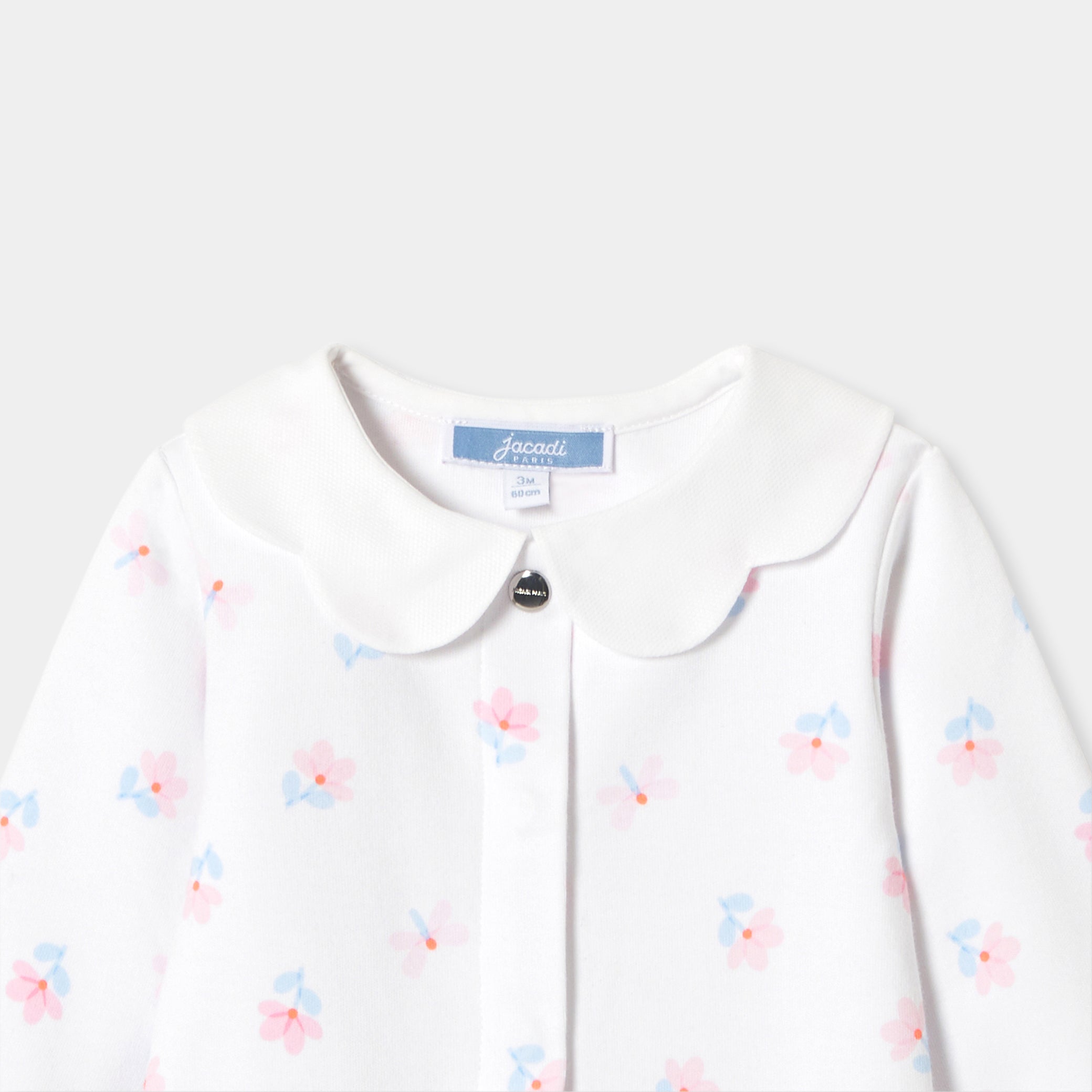 Baby girl sleepsuit in interlock