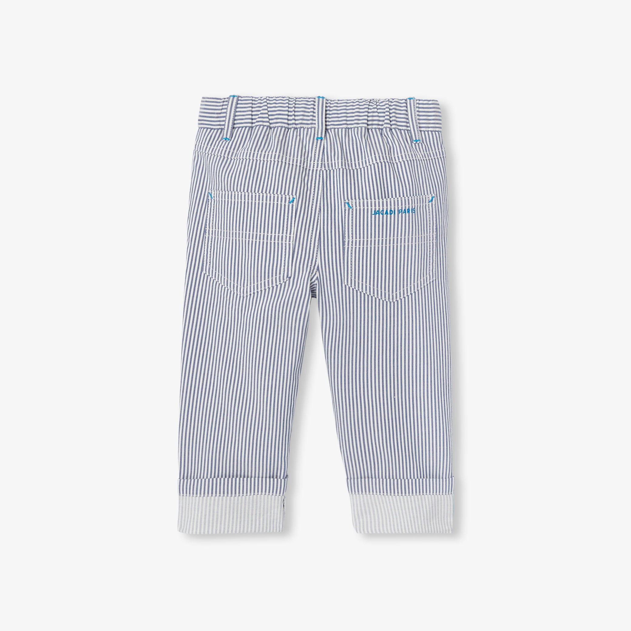 Toddler boy trousers in striped twill