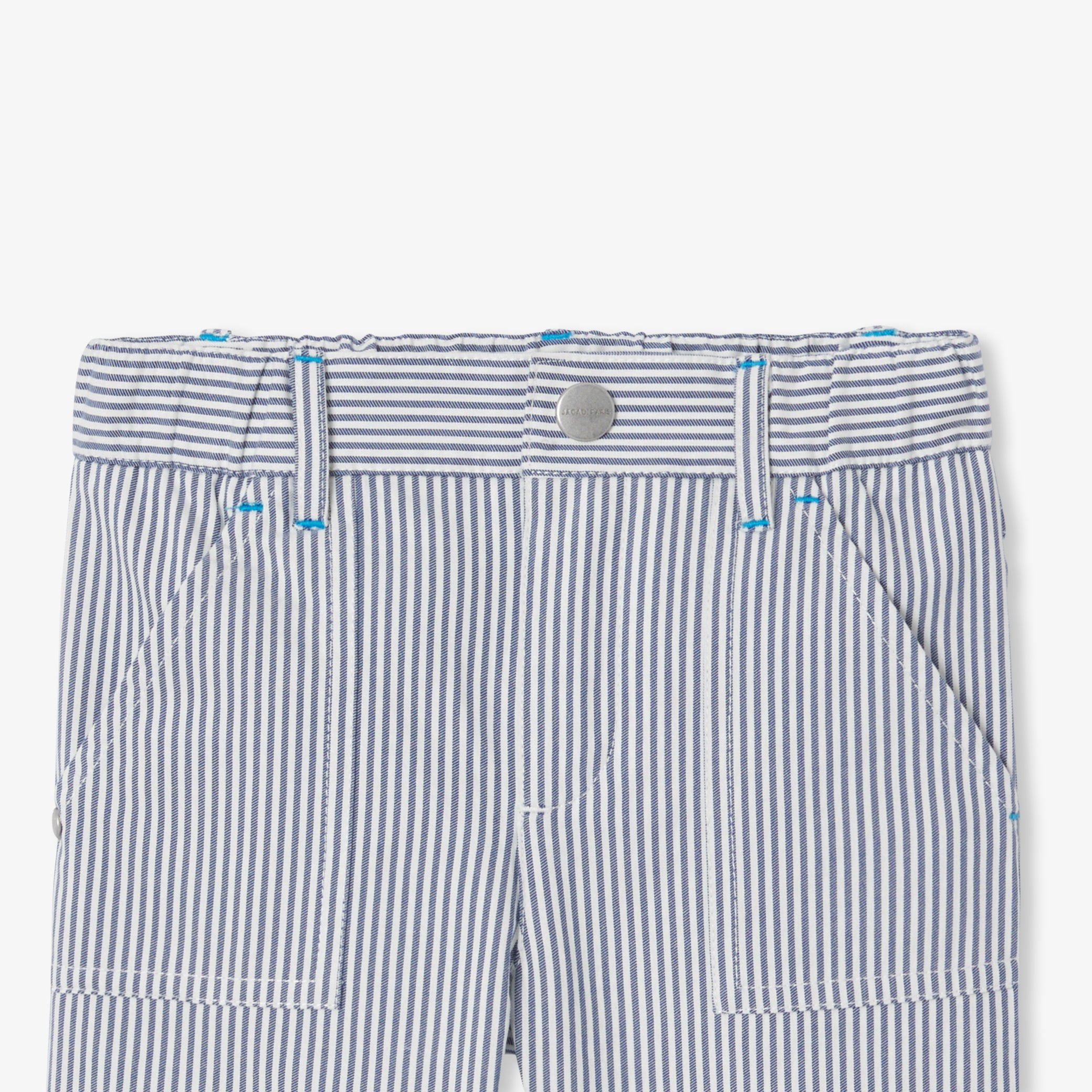Toddler boy trousers in striped twill