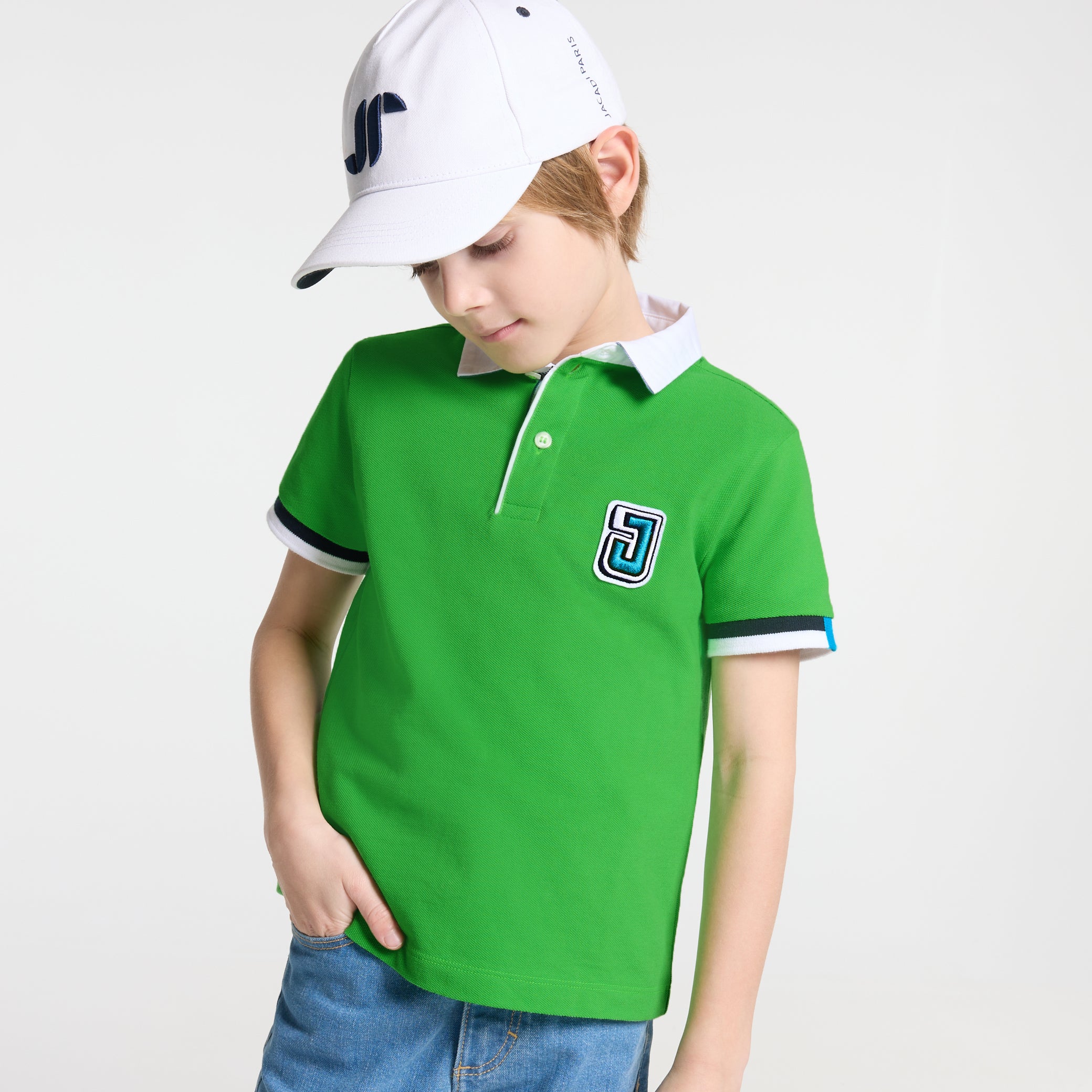 Boy's polo shirt in cotton pique