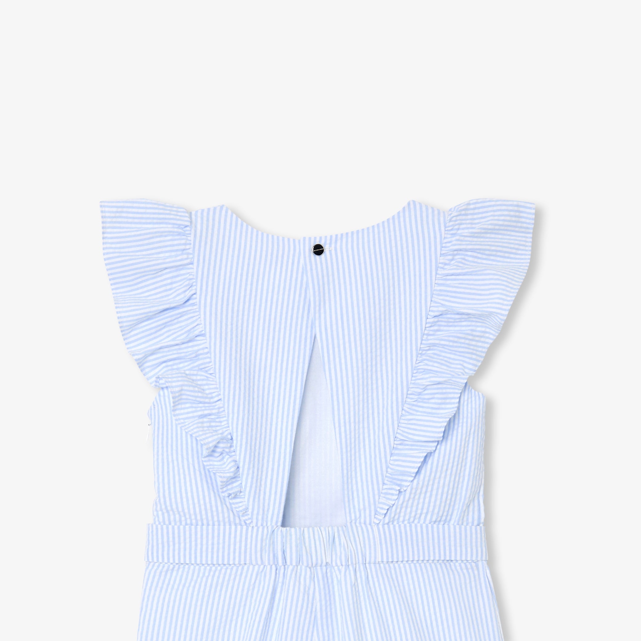 Girl seersucker jumpsuit