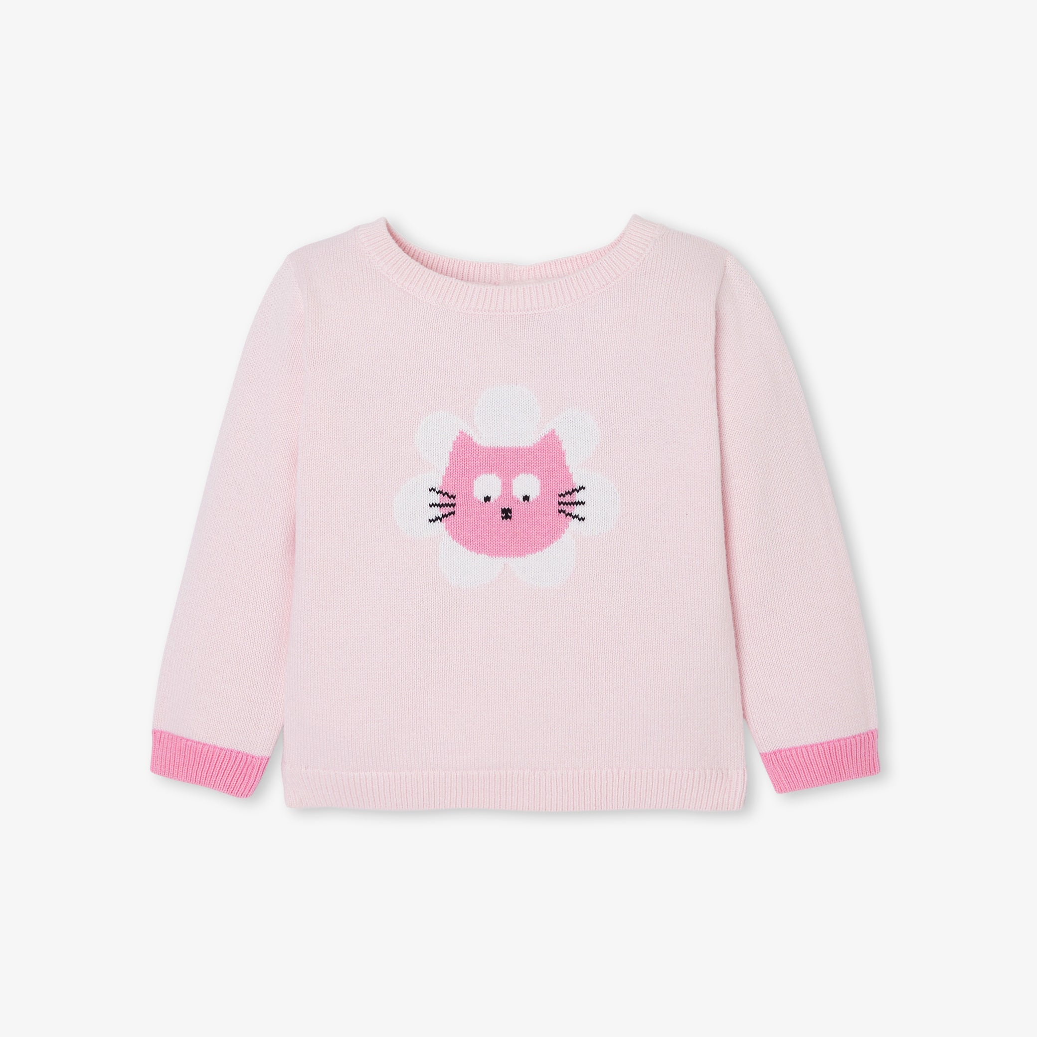 Toddler girl intarsia sweater