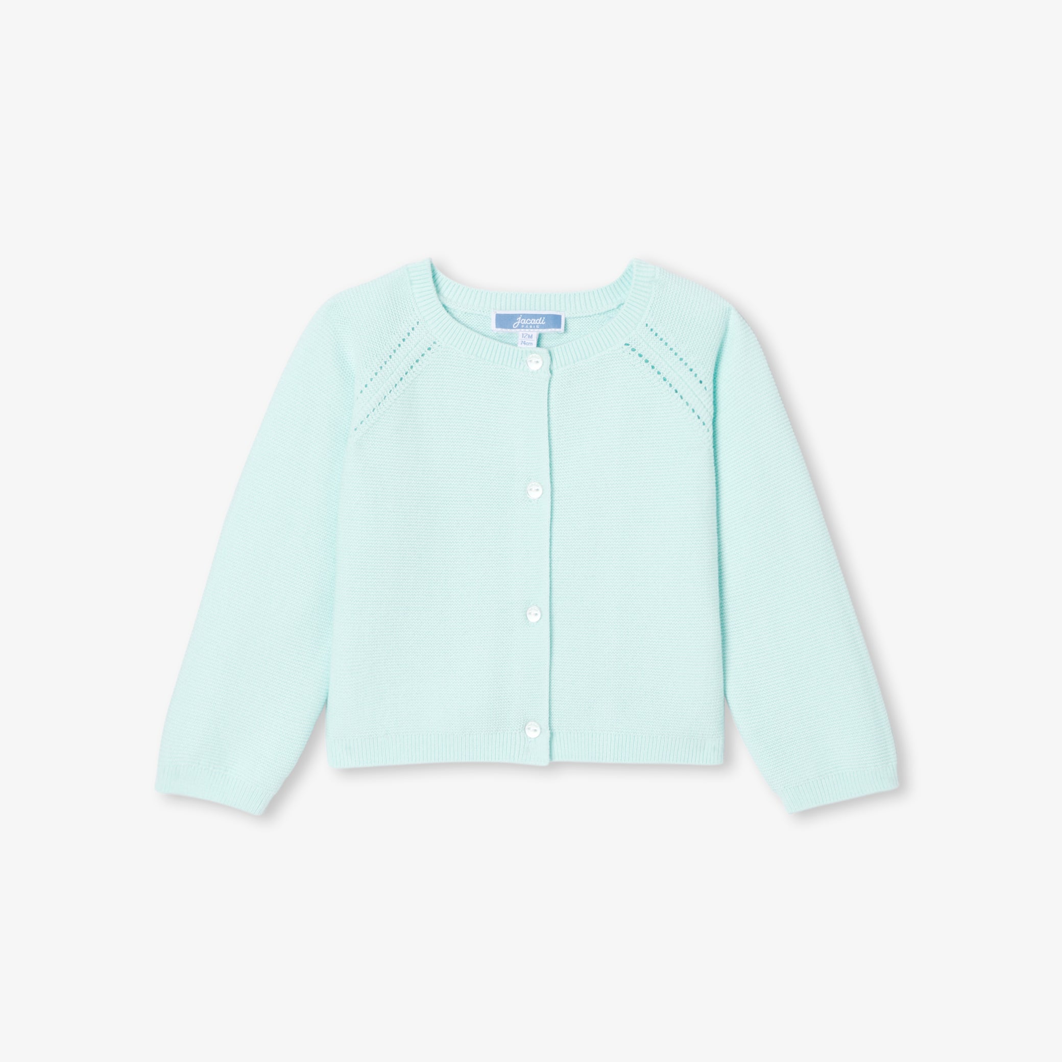 Toddler girl cardigan in garter stitch