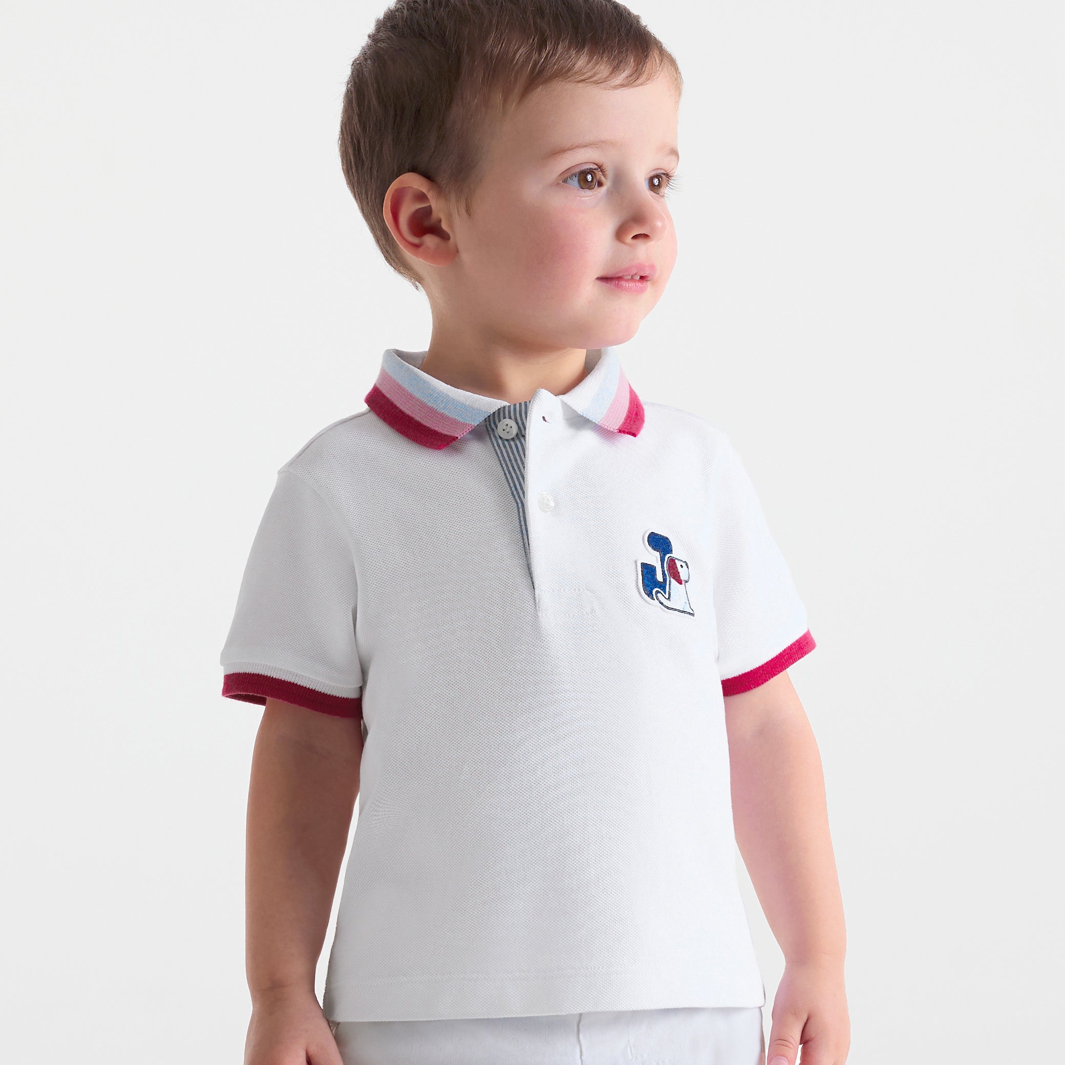 Toddler boy pique polo shirt