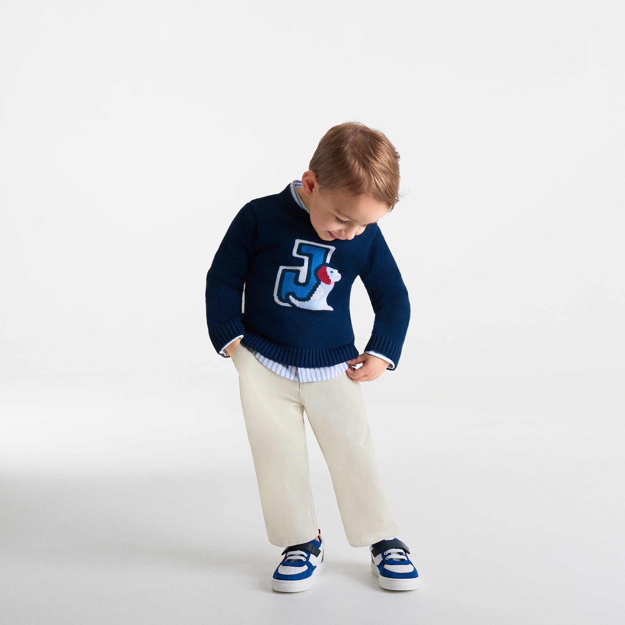 Baby boy trousers in twill