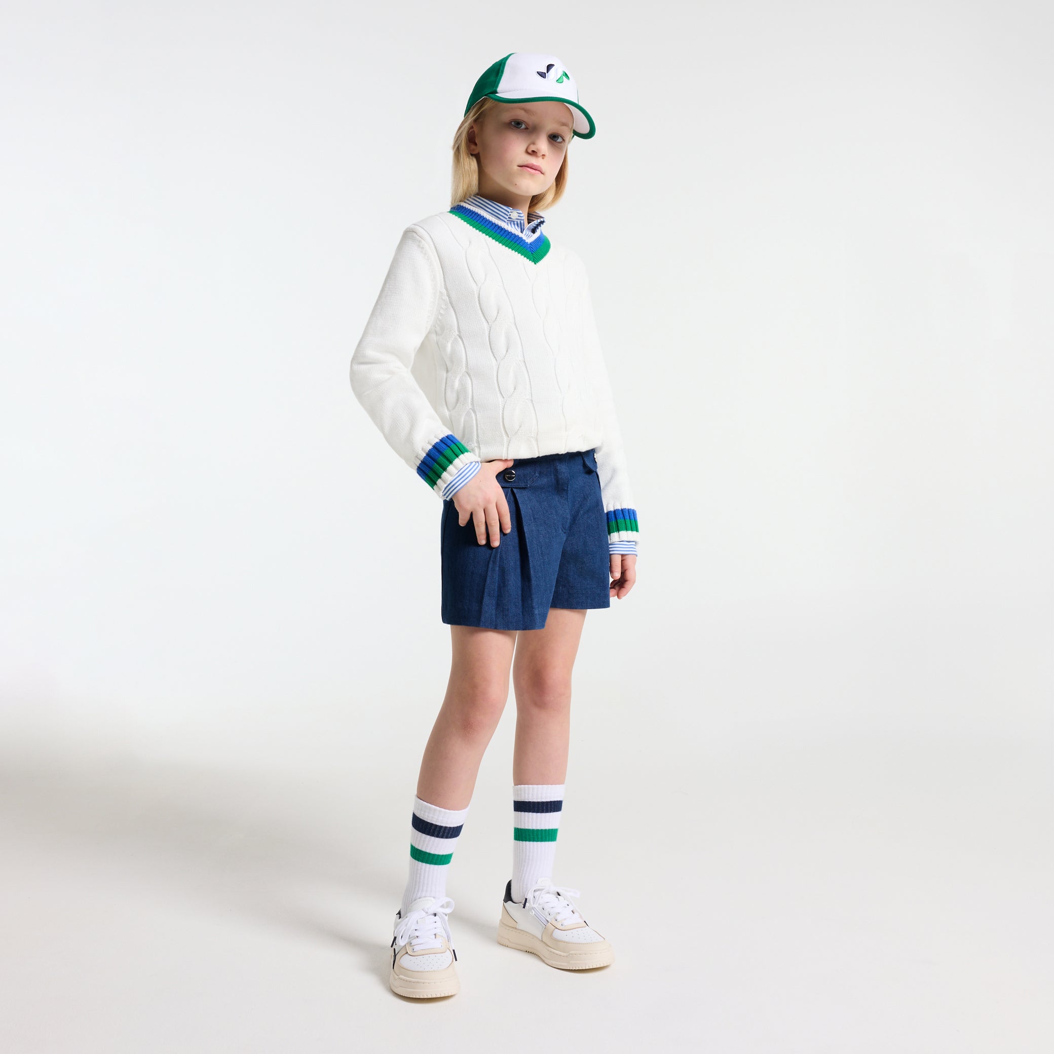 Girl denim skort