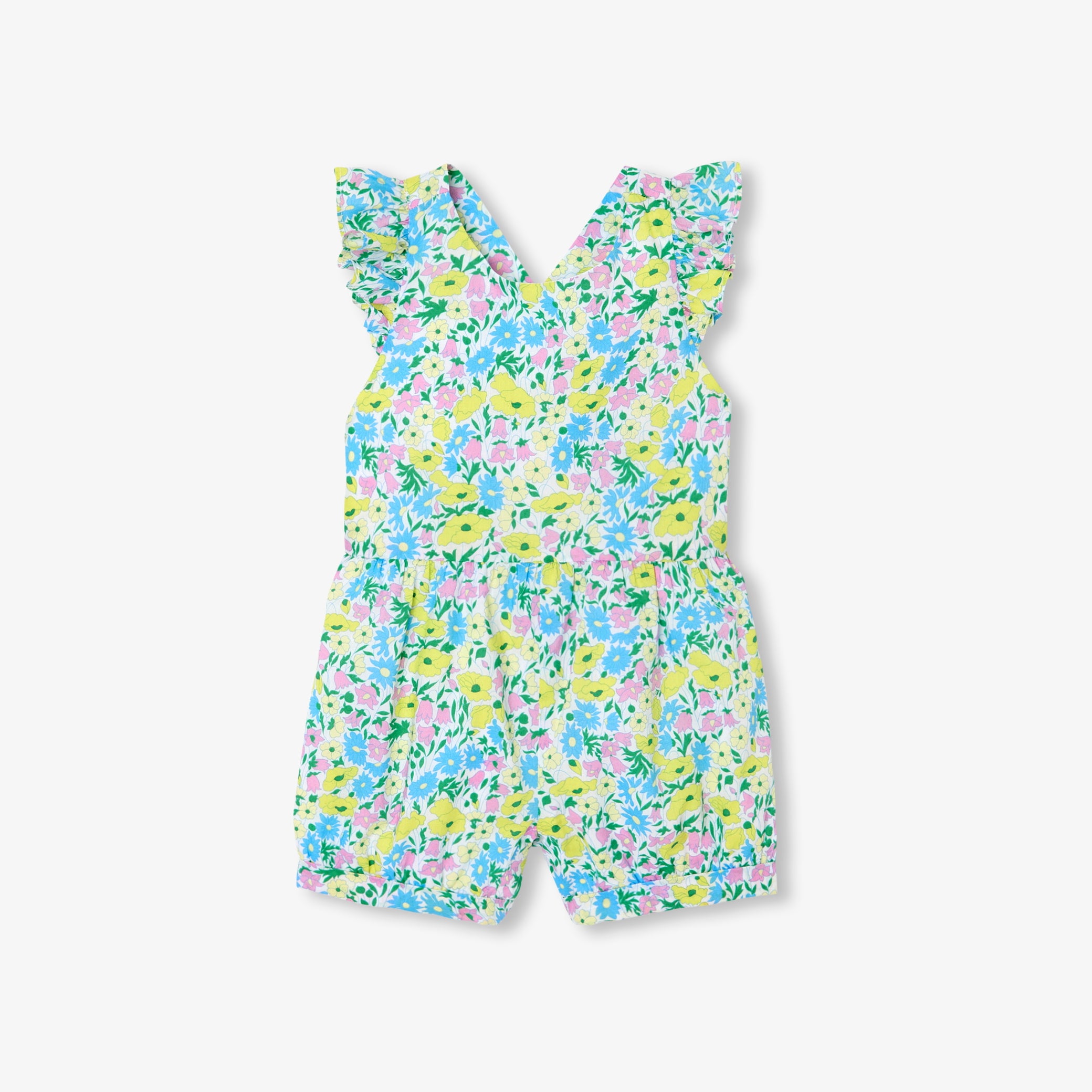 Toddler girl jumpsuit in Liberty fabric